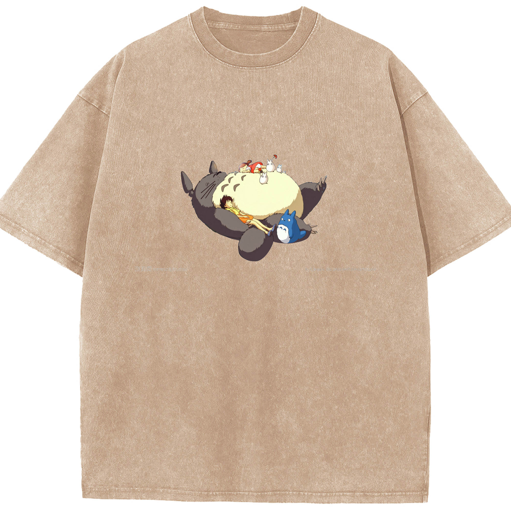 （画像用） となりのトトロ 草壁メイ 草壁サツキ My Neighbor Totoro Satsuki Kusakabe Mei Kusakabe 綿100% ヴィンテージ風 半袖Tシャツ（フロントプリント）