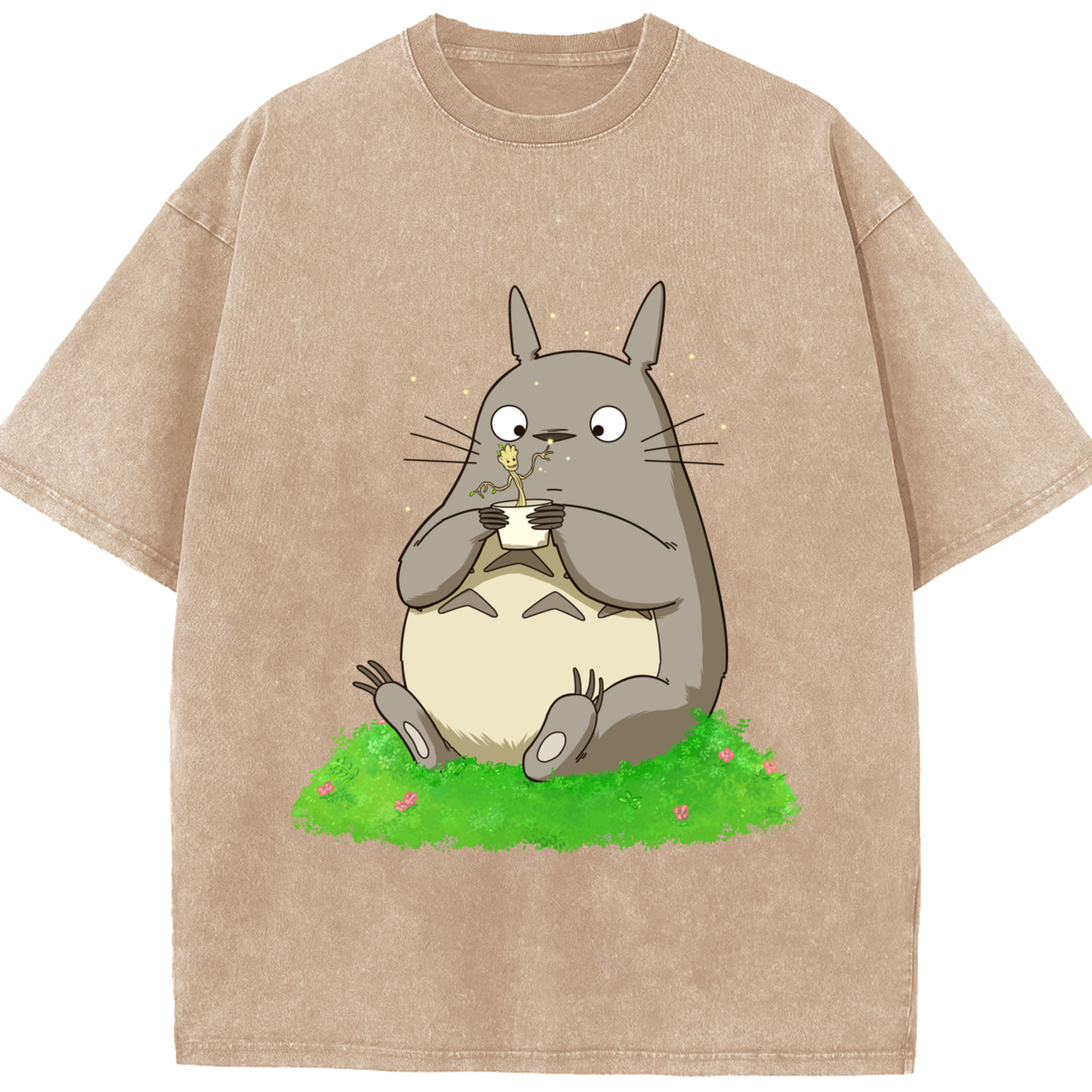 （画像用） となりのトトロ 草壁メイ 草壁サツキ My Neighbor Totoro Satsuki Kusakabe Mei Kusakabe 綿100% ヴィンテージ風 半袖Tシャツ（フロントプリント）