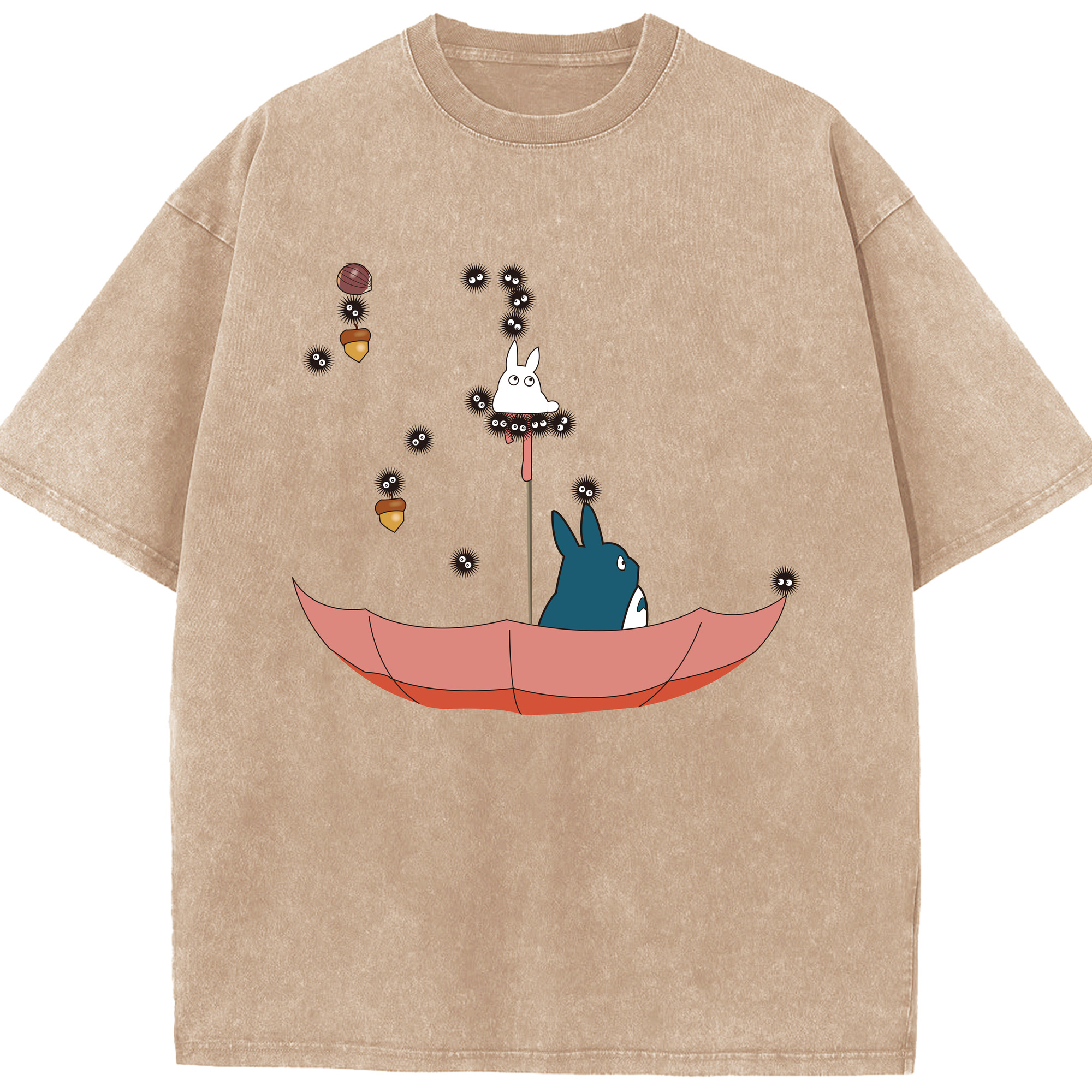 （画像用） となりのトトロ 草壁メイ 草壁サツキ My Neighbor Totoro Satsuki Kusakabe Mei Kusakabe 綿100% ヴィンテージ風 半袖Tシャツ（フロントプリント）
