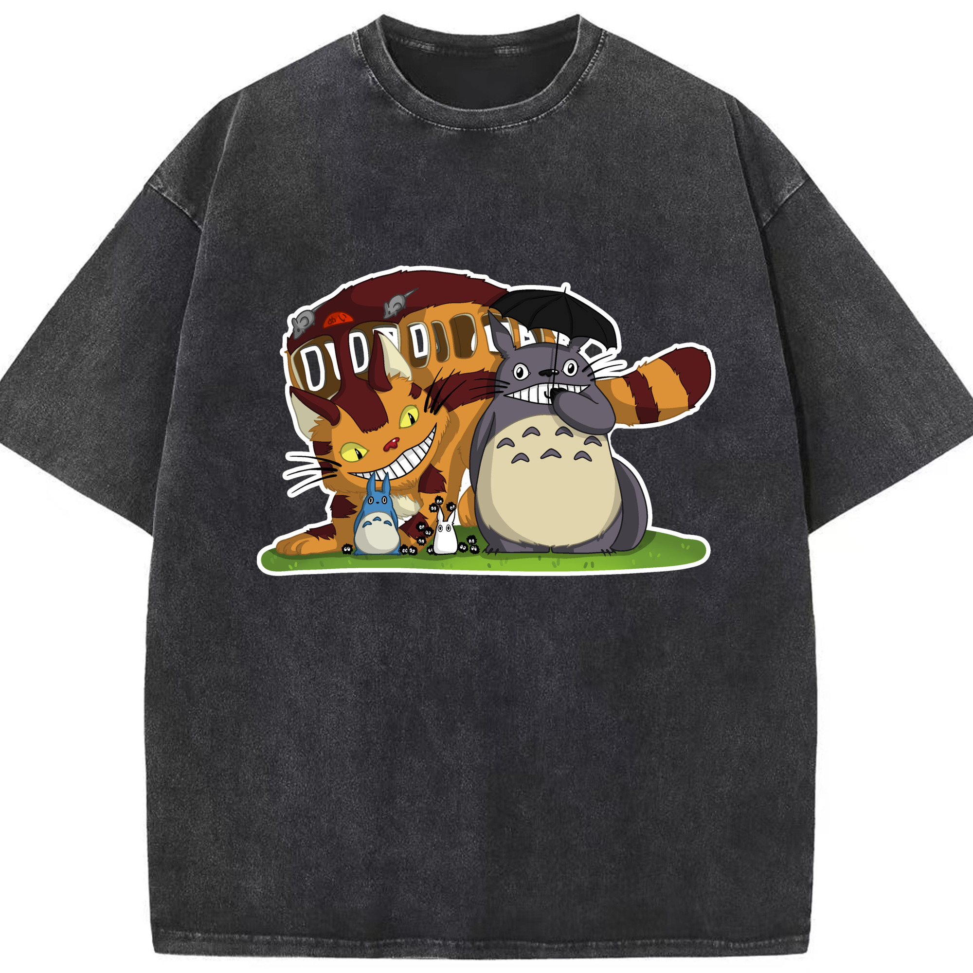 （画像用） となりのトトロ 草壁メイ 草壁サツキ My Neighbor Totoro Satsuki Kusakabe Mei Kusakabe 綿100% ヴィンテージ風 半袖Tシャツ（フロントプリント）