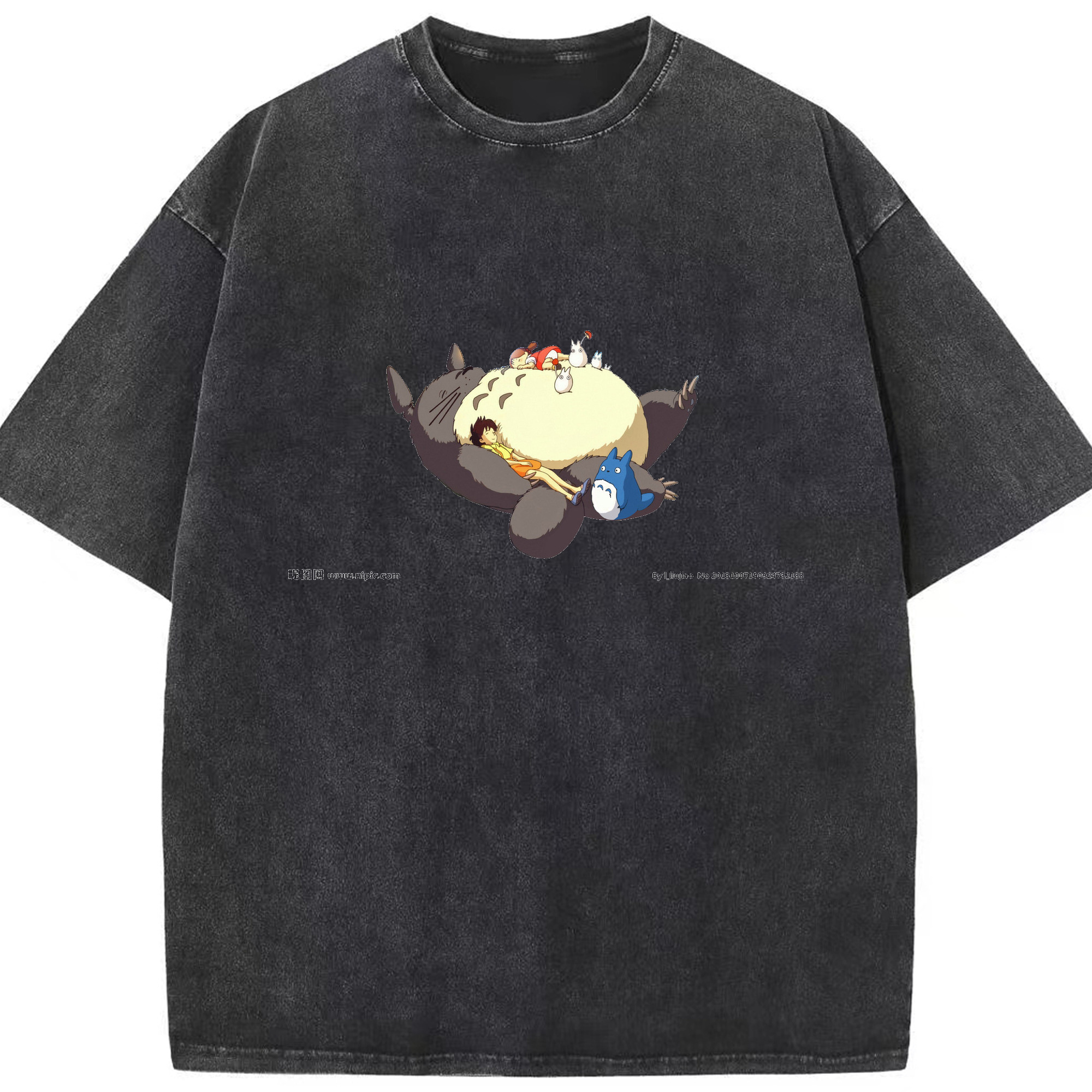 （画像用） となりのトトロ 草壁メイ 草壁サツキ My Neighbor Totoro Satsuki Kusakabe Mei Kusakabe 綿100% ヴィンテージ風 半袖Tシャツ（フロントプリント）