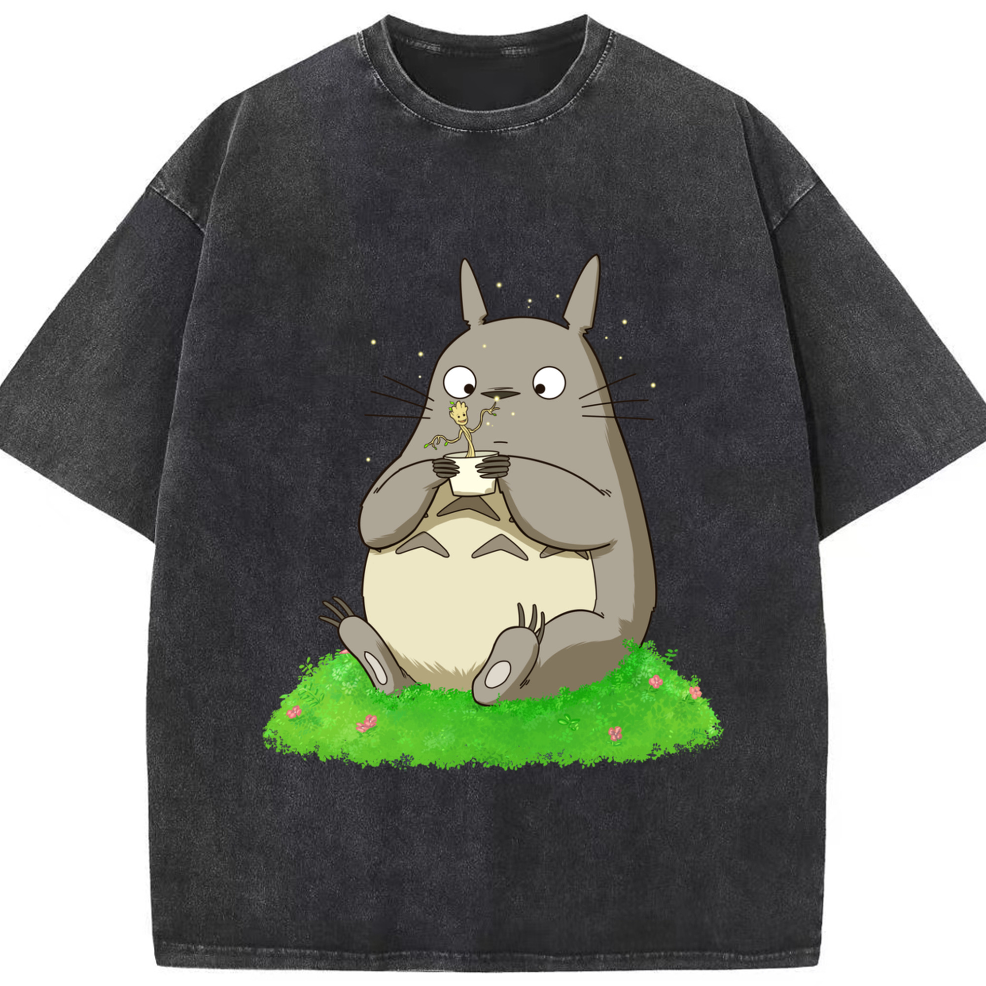 （画像用） となりのトトロ 草壁メイ 草壁サツキ My Neighbor Totoro Satsuki Kusakabe Mei Kusakabe 綿100% ヴィンテージ風 半袖Tシャツ（フロントプリント）