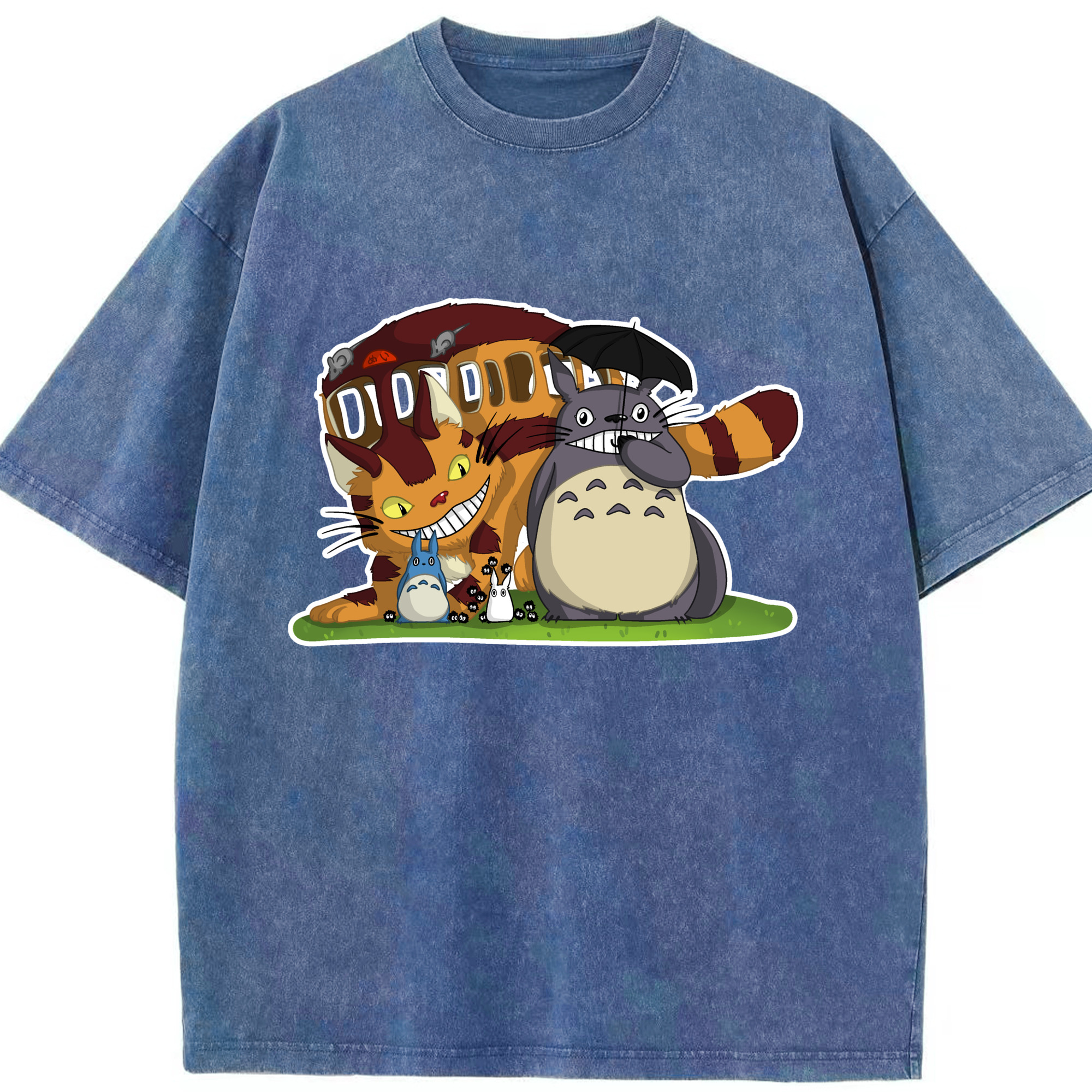 （画像用） となりのトトロ 草壁メイ 草壁サツキ My Neighbor Totoro Satsuki Kusakabe Mei Kusakabe 綿100% ヴィンテージ風 半袖Tシャツ（フロントプリント）