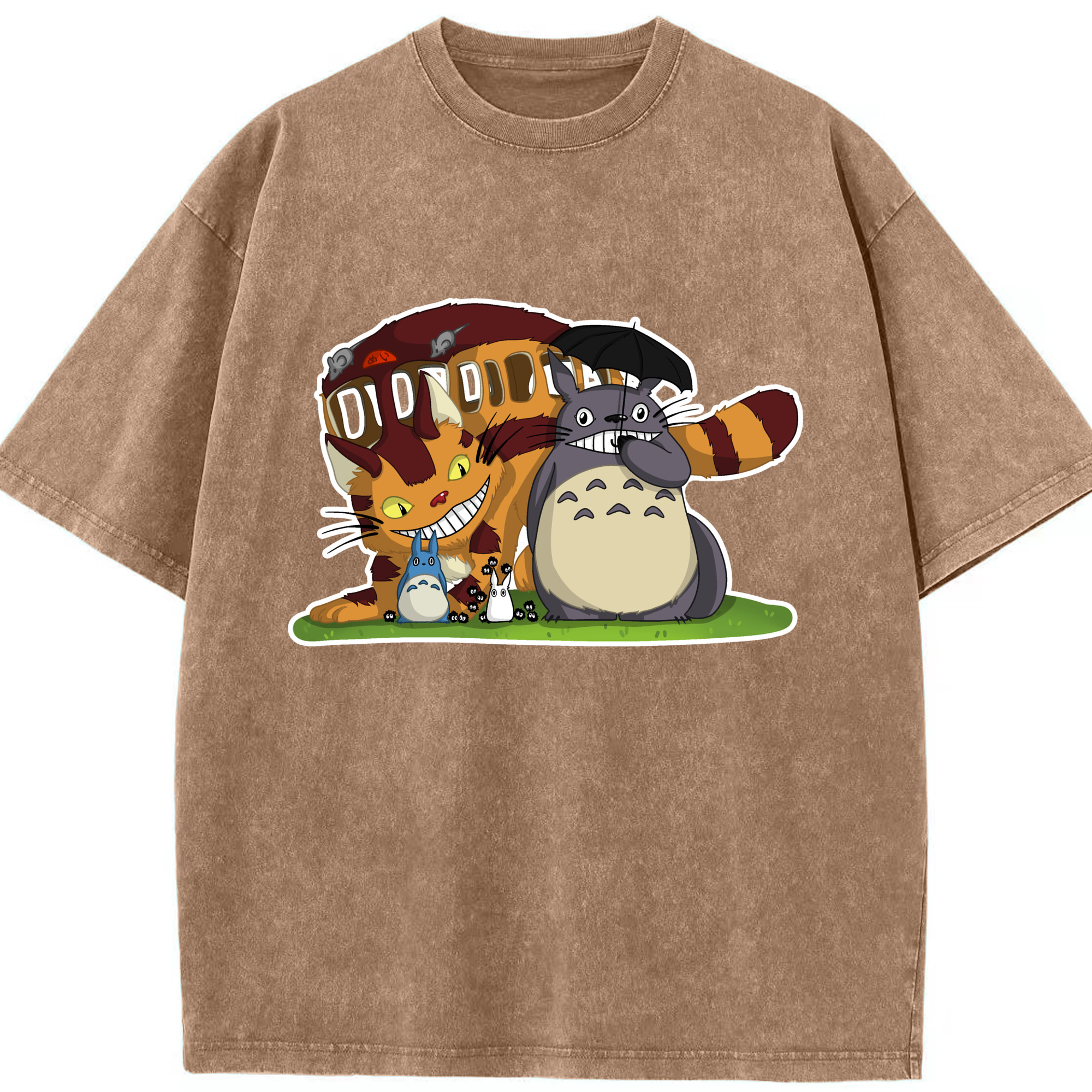 （画像用） となりのトトロ 草壁メイ 草壁サツキ My Neighbor Totoro Satsuki Kusakabe Mei Kusakabe 綿100% ヴィンテージ風 半袖Tシャツ（フロントプリント）