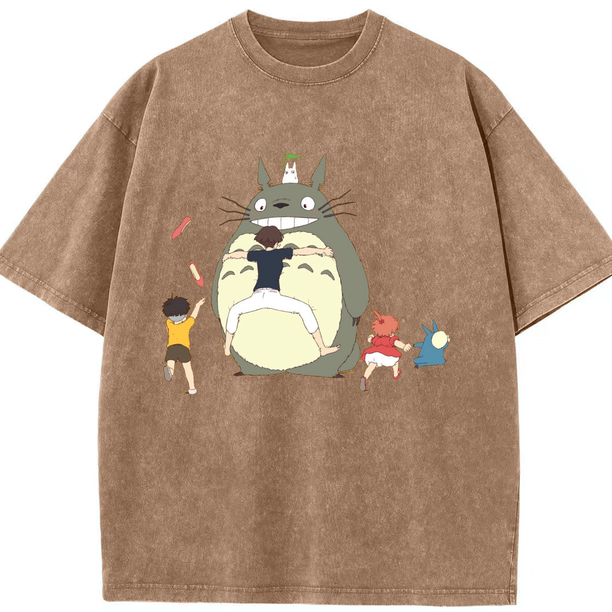 （画像用） となりのトトロ 草壁メイ 草壁サツキ My Neighbor Totoro Satsuki Kusakabe Mei Kusakabe 綿100% ヴィンテージ風 半袖Tシャツ（フロントプリント）