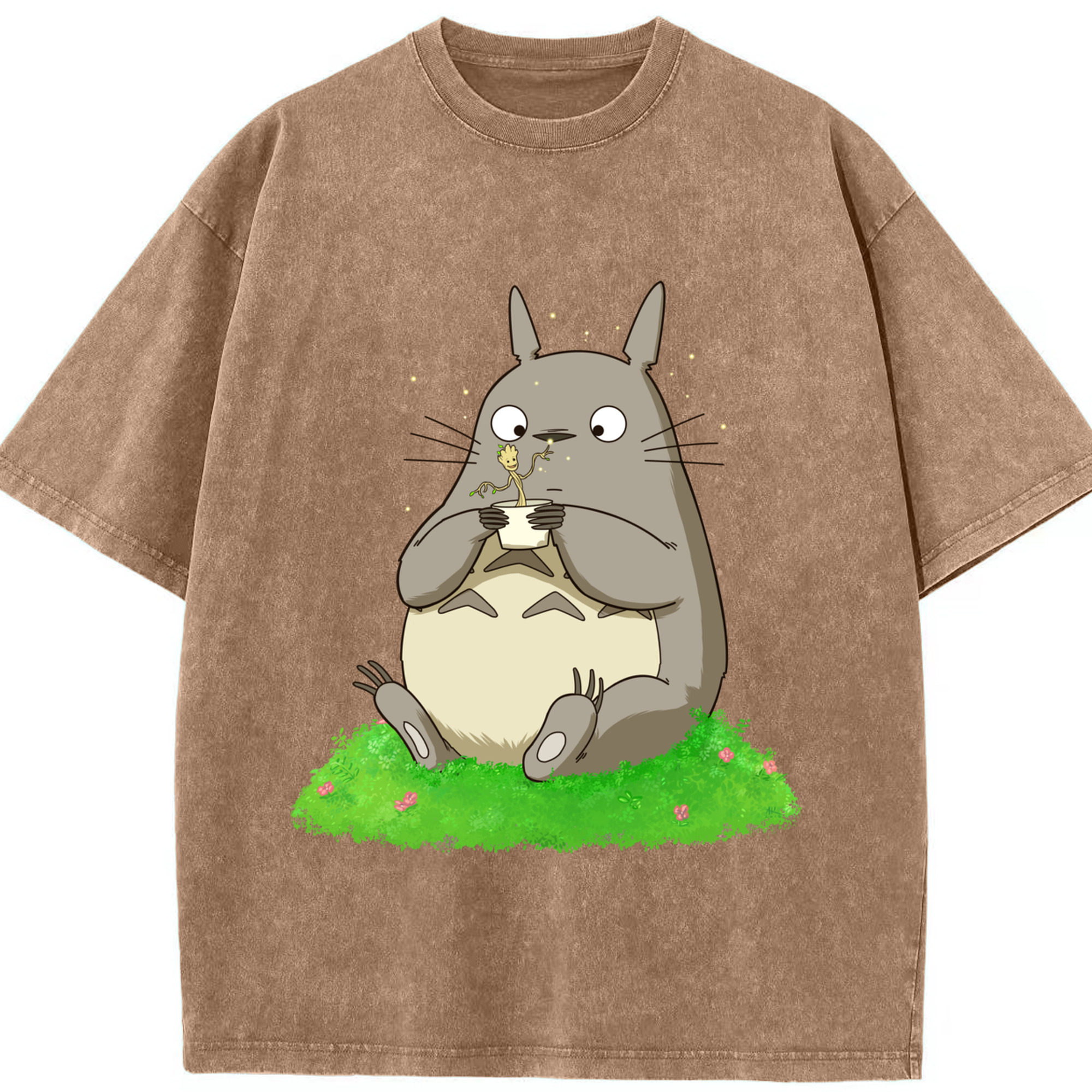 （画像用） となりのトトロ 草壁メイ 草壁サツキ My Neighbor Totoro Satsuki Kusakabe Mei Kusakabe 綿100% ヴィンテージ風 半袖Tシャツ（フロントプリント）