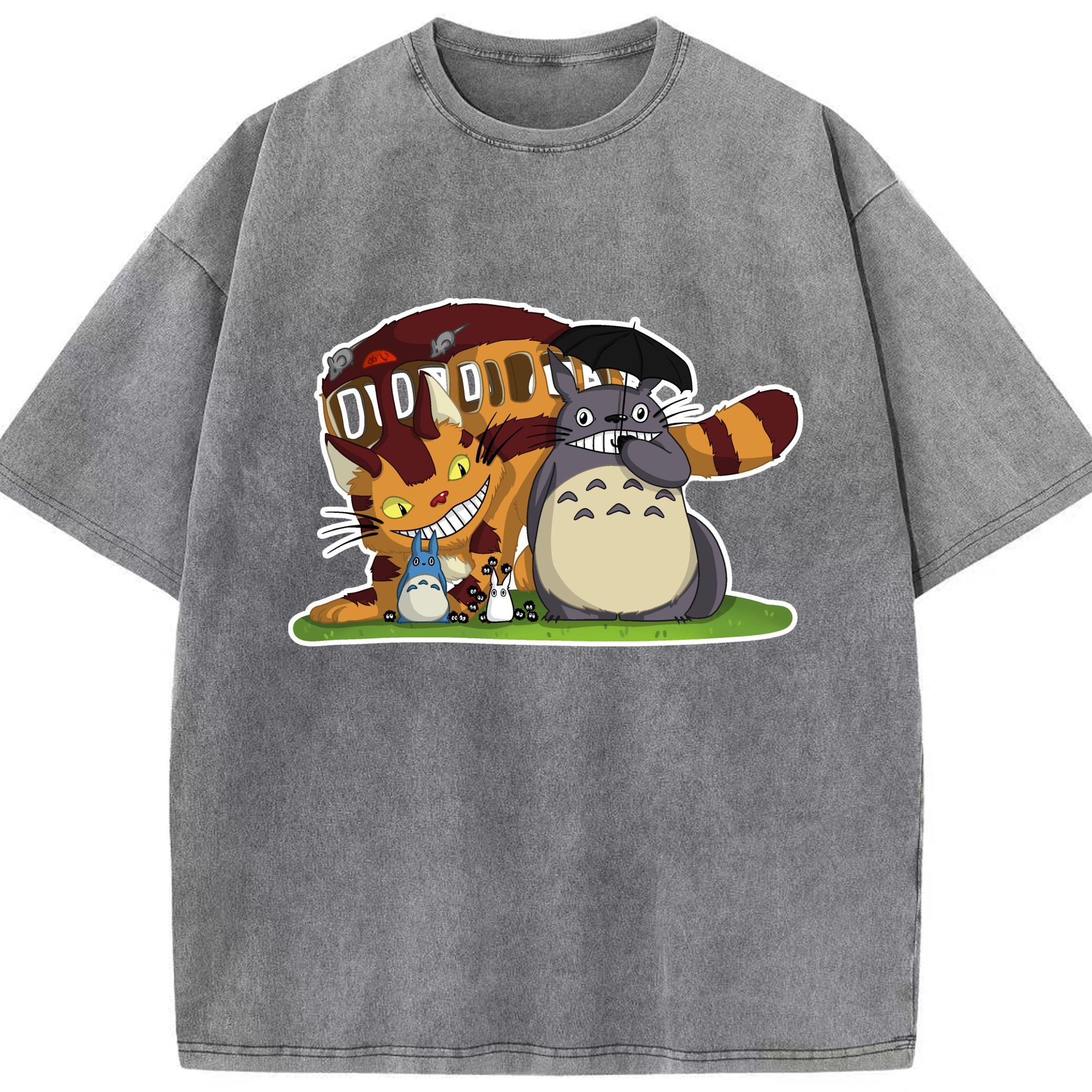 （画像用） となりのトトロ 草壁メイ 草壁サツキ My Neighbor Totoro Satsuki Kusakabe Mei Kusakabe 綿100% ヴィンテージ風 半袖Tシャツ（フロントプリント）