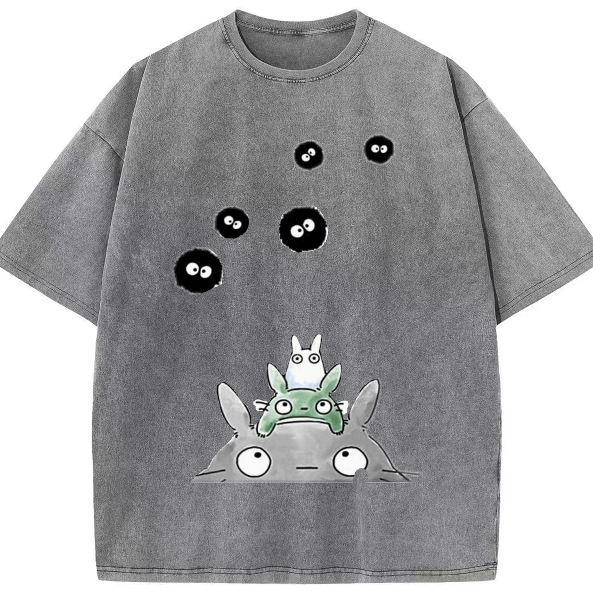 （画像用） となりのトトロ 草壁メイ 草壁サツキ My Neighbor Totoro Satsuki Kusakabe Mei Kusakabe 綿100% ヴィンテージ風 半袖Tシャツ（フロントプリント）