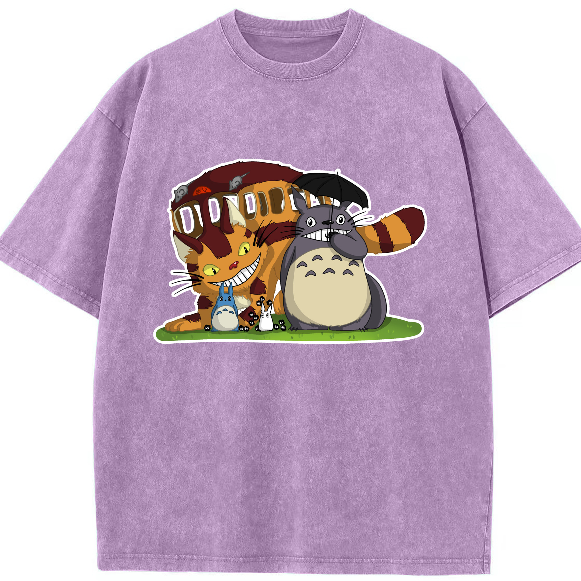 （画像用） となりのトトロ 草壁メイ 草壁サツキ My Neighbor Totoro Satsuki Kusakabe Mei Kusakabe 綿100% ヴィンテージ風 半袖Tシャツ（フロントプリント）