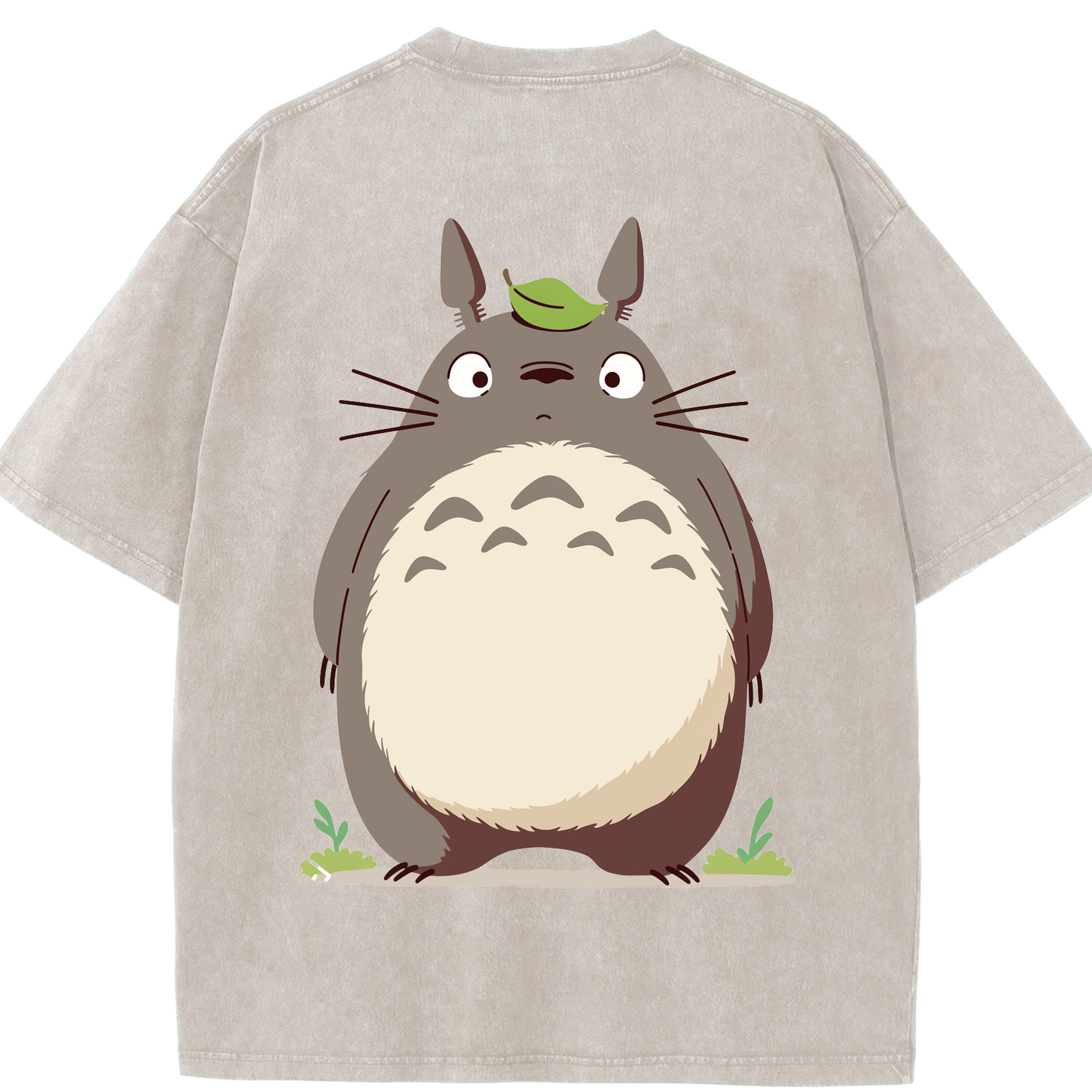 （画像用） となりのトトロ 草壁メイ 草壁サツキ My Neighbor Totoro Satsuki Kusakabe Mei Kusakabe 綿100% ヴィンテージ風 半袖Tシャツ（背面プリント）