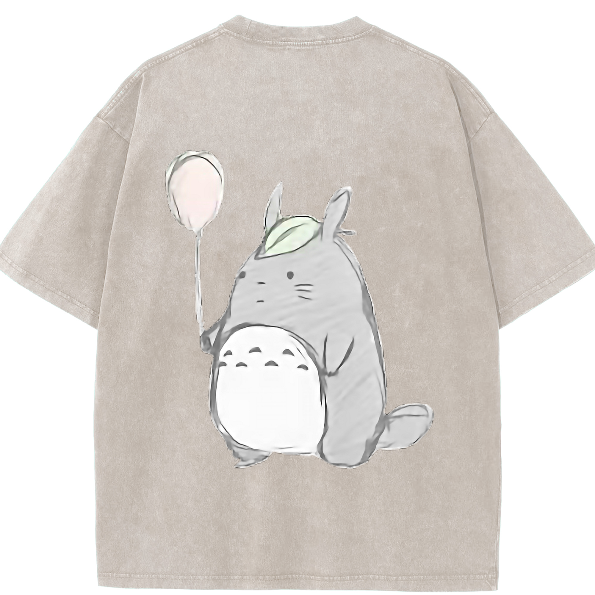 （画像用） となりのトトロ 草壁メイ 草壁サツキ My Neighbor Totoro Satsuki Kusakabe Mei Kusakabe 綿100% ヴィンテージ風 半袖Tシャツ（背面プリント）