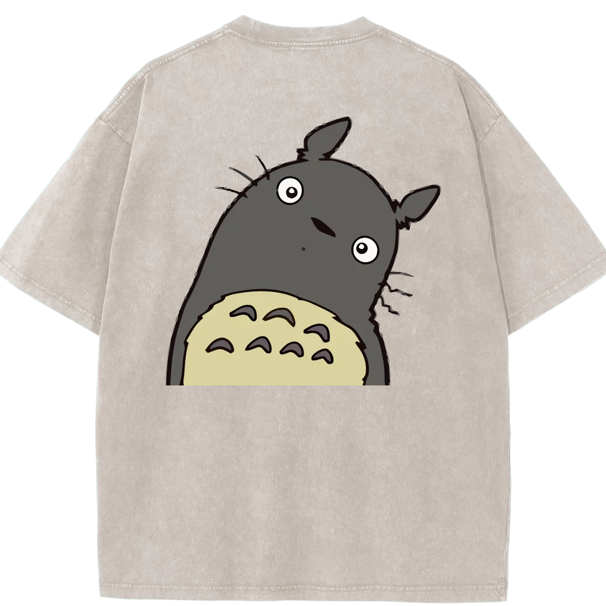 （画像用） となりのトトロ 草壁メイ 草壁サツキ My Neighbor Totoro Satsuki Kusakabe Mei Kusakabe 綿100% ヴィンテージ風 半袖Tシャツ（背面プリント）