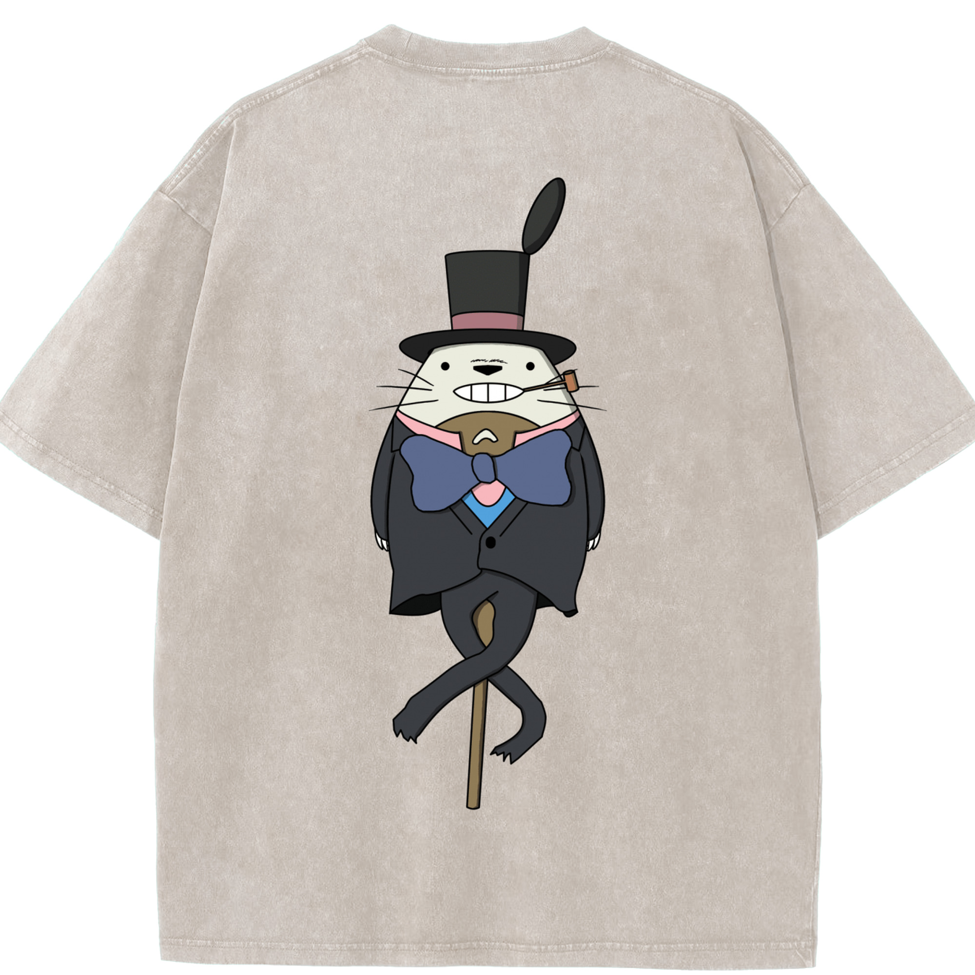 （画像用） となりのトトロ 草壁メイ 草壁サツキ My Neighbor Totoro Satsuki Kusakabe Mei Kusakabe 綿100% ヴィンテージ風 半袖Tシャツ（背面プリント）