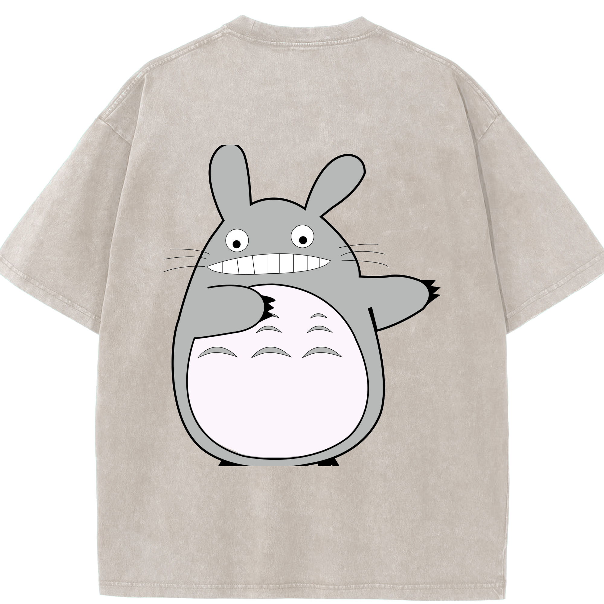 （画像用） となりのトトロ 草壁メイ 草壁サツキ My Neighbor Totoro Satsuki Kusakabe Mei Kusakabe 綿100% ヴィンテージ風 半袖Tシャツ（背面プリント）