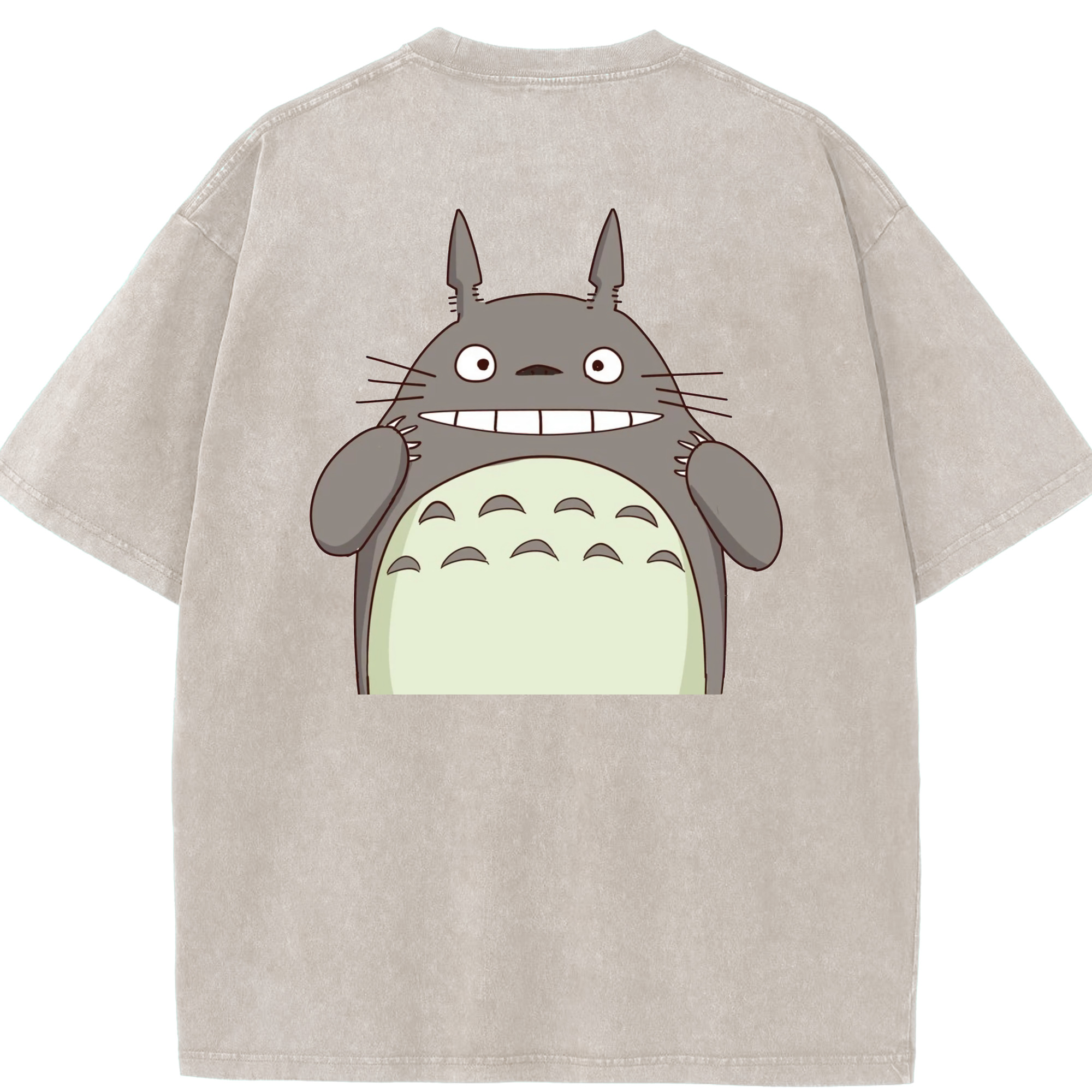 （画像用） となりのトトロ 草壁メイ 草壁サツキ My Neighbor Totoro Satsuki Kusakabe Mei Kusakabe 綿100% ヴィンテージ風 半袖Tシャツ（背面プリント）