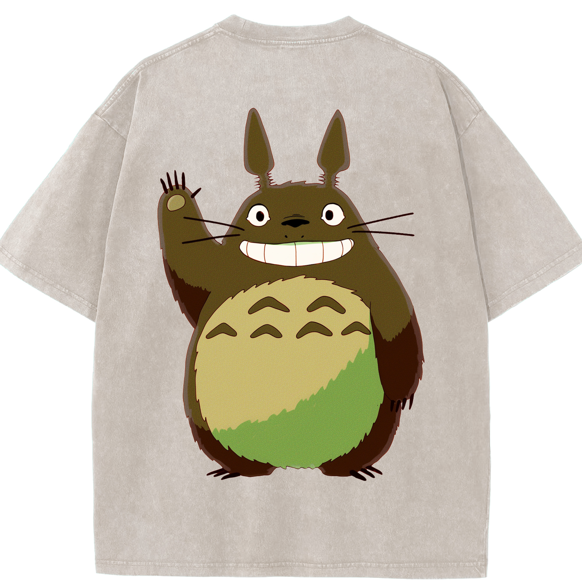 （画像用） となりのトトロ 草壁メイ 草壁サツキ My Neighbor Totoro Satsuki Kusakabe Mei Kusakabe 綿100% ヴィンテージ風 半袖Tシャツ（背面プリント）