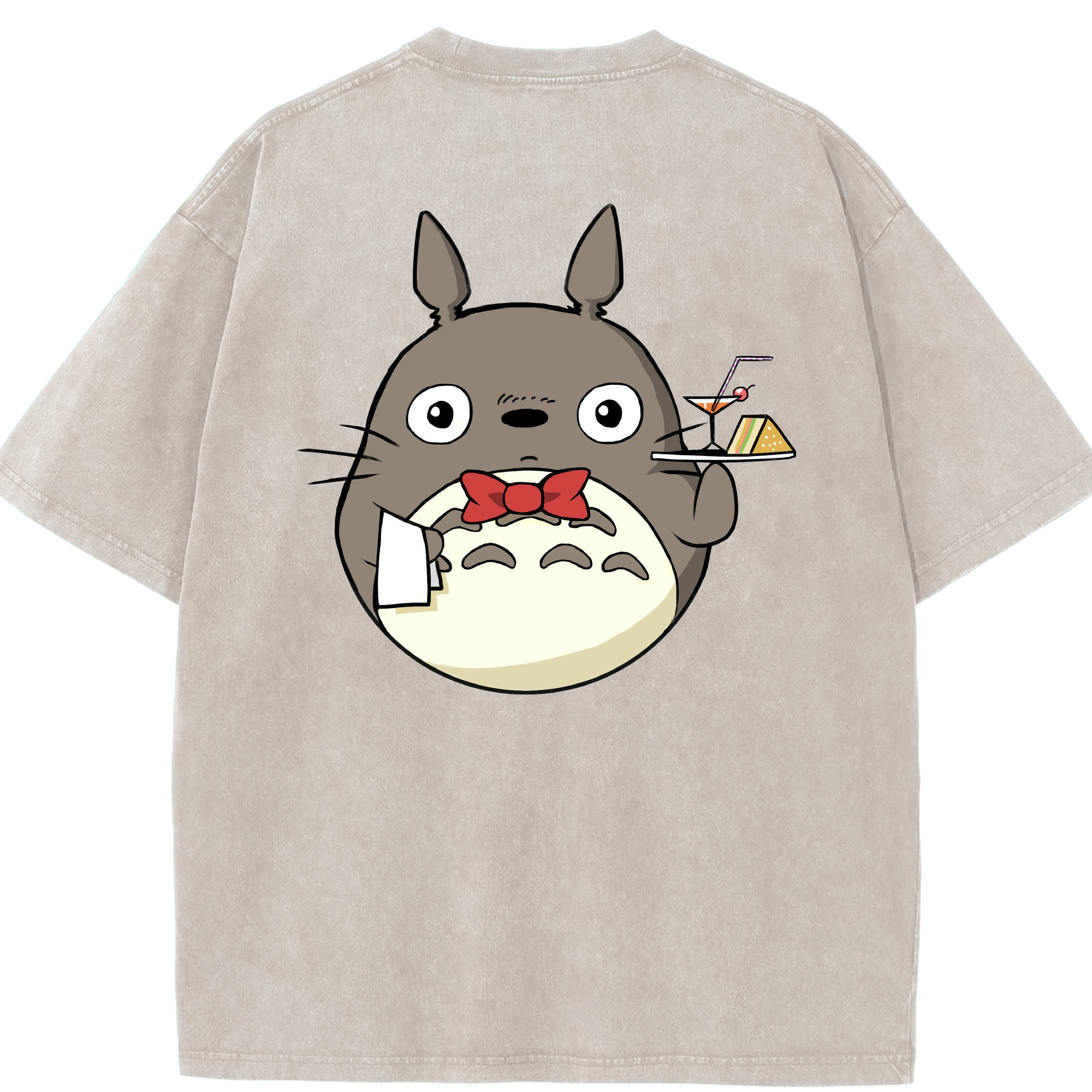 （画像用） となりのトトロ 草壁メイ 草壁サツキ My Neighbor Totoro Satsuki Kusakabe Mei Kusakabe 綿100% ヴィンテージ風 半袖Tシャツ（背面プリント）