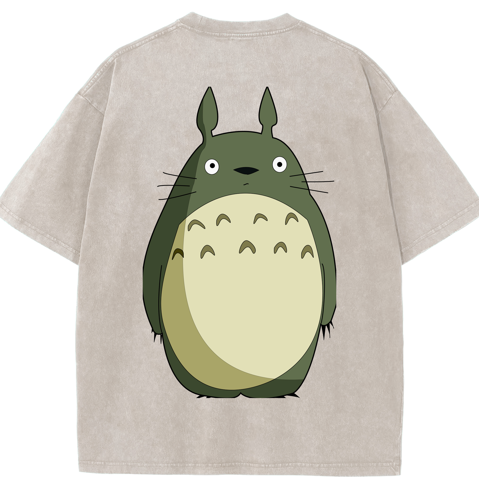 （画像用） となりのトトロ 草壁メイ 草壁サツキ My Neighbor Totoro Satsuki Kusakabe Mei Kusakabe 綿100% ヴィンテージ風 半袖Tシャツ（背面プリント）