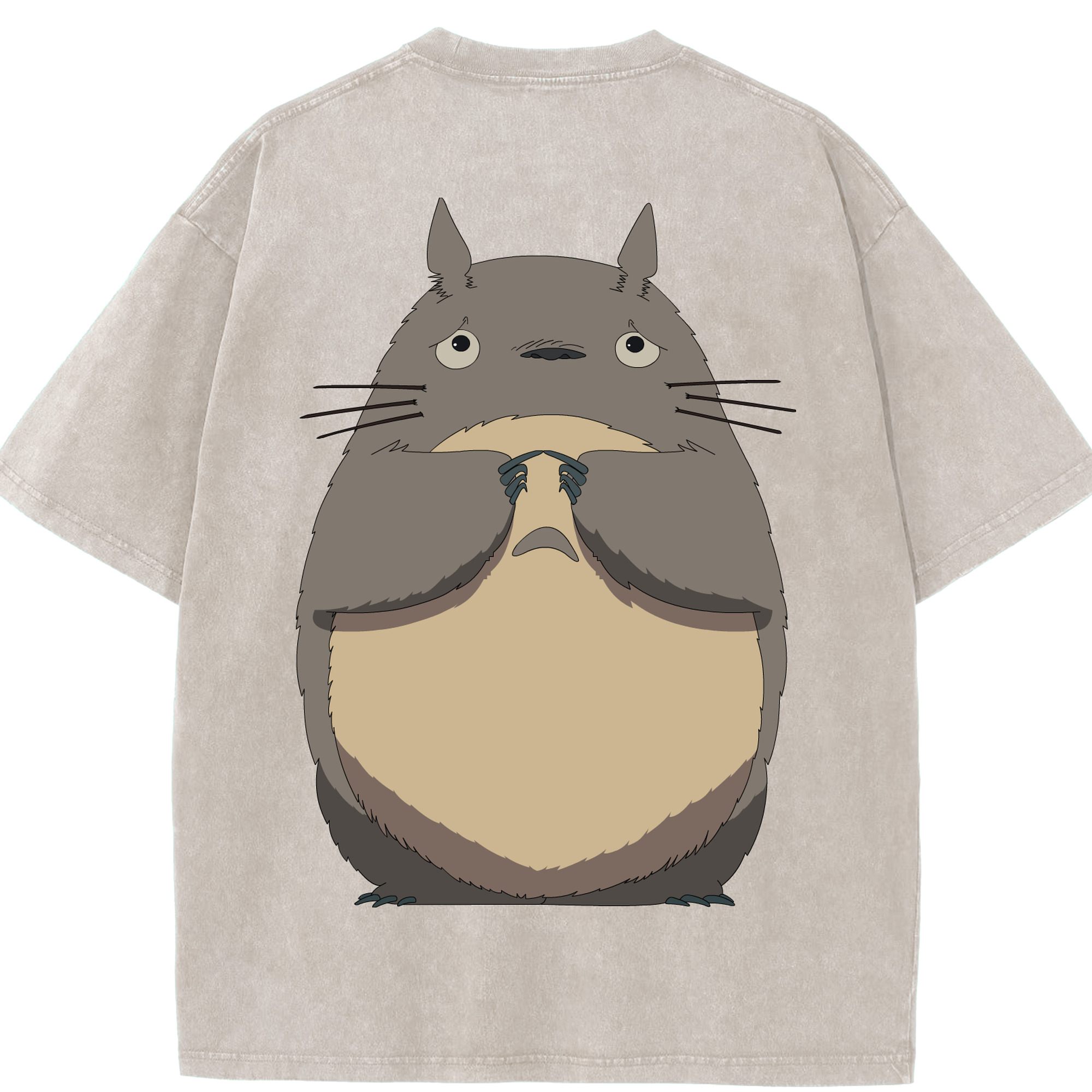 （画像用） となりのトトロ 草壁メイ 草壁サツキ My Neighbor Totoro Satsuki Kusakabe Mei Kusakabe 綿100% ヴィンテージ風 半袖Tシャツ（背面プリント）
