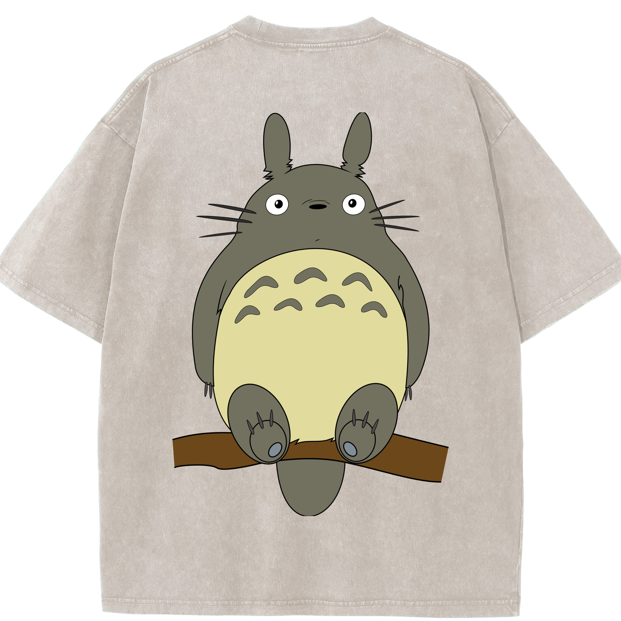（画像用） となりのトトロ 草壁メイ 草壁サツキ My Neighbor Totoro Satsuki Kusakabe Mei Kusakabe 綿100% ヴィンテージ風 半袖Tシャツ（背面プリント）