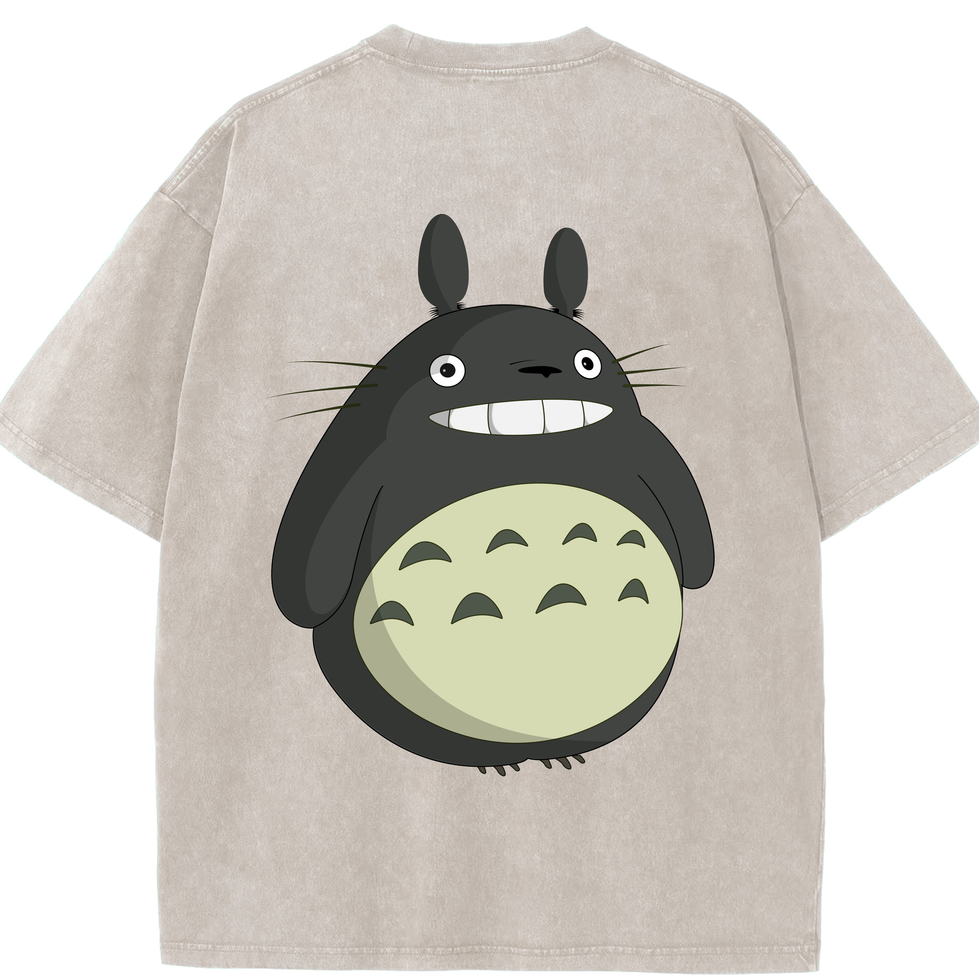 （画像用） となりのトトロ 草壁メイ 草壁サツキ My Neighbor Totoro Satsuki Kusakabe Mei Kusakabe 綿100% ヴィンテージ風 半袖Tシャツ（背面プリント）