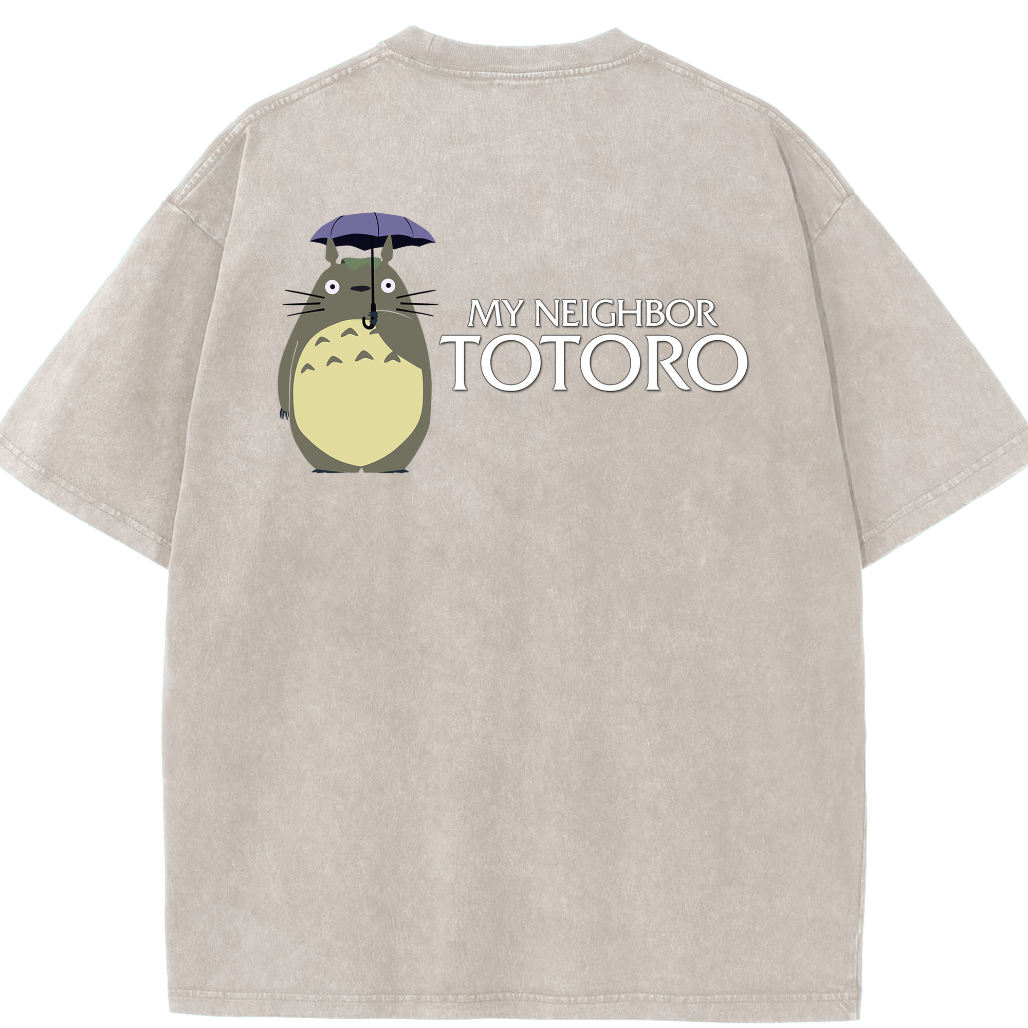 （画像用） となりのトトロ 草壁メイ 草壁サツキ My Neighbor Totoro Satsuki Kusakabe Mei Kusakabe 綿100% ヴィンテージ風 半袖Tシャツ（背面プリント）