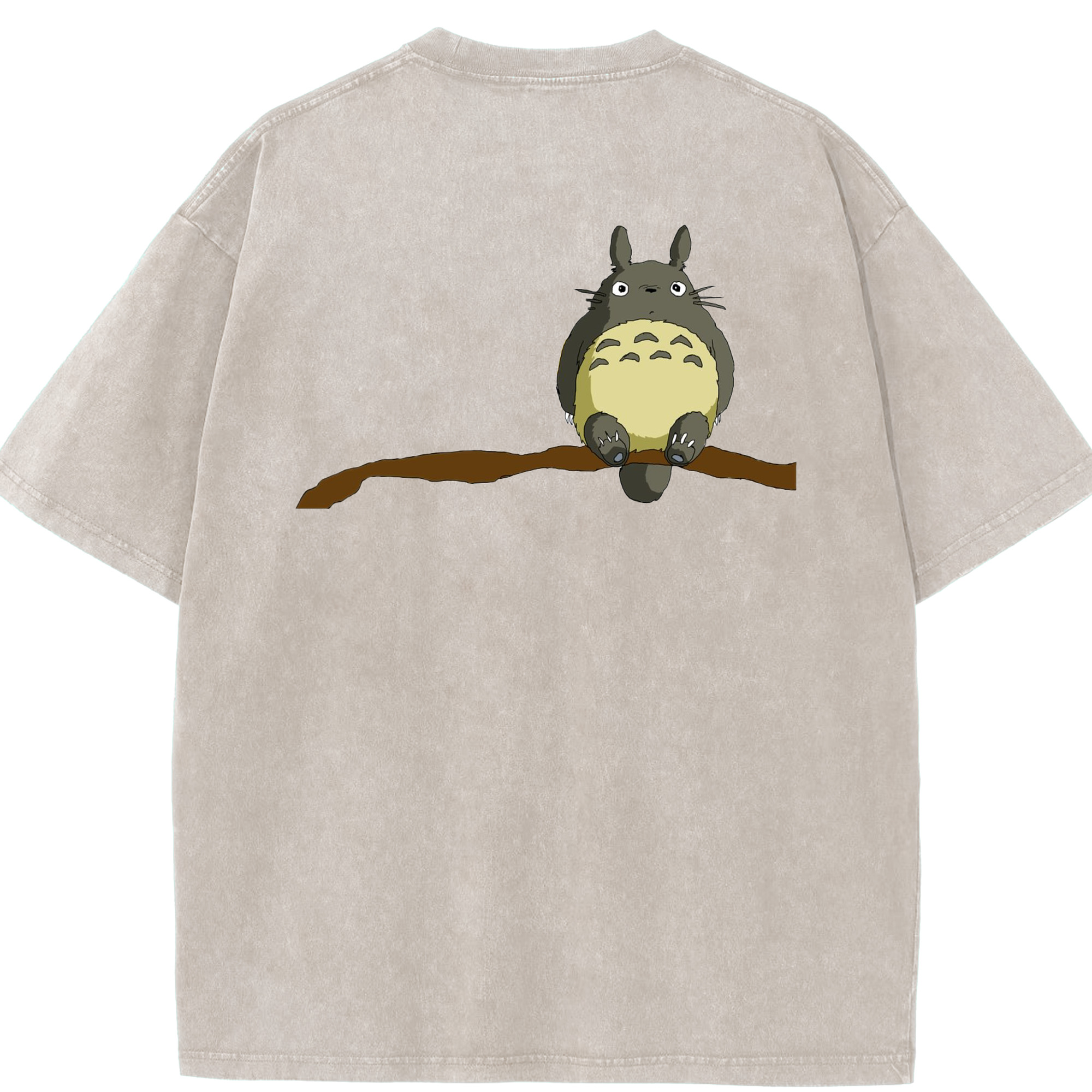 （画像用） となりのトトロ 草壁メイ 草壁サツキ My Neighbor Totoro Satsuki Kusakabe Mei Kusakabe 綿100% ヴィンテージ風 半袖Tシャツ（背面プリント）