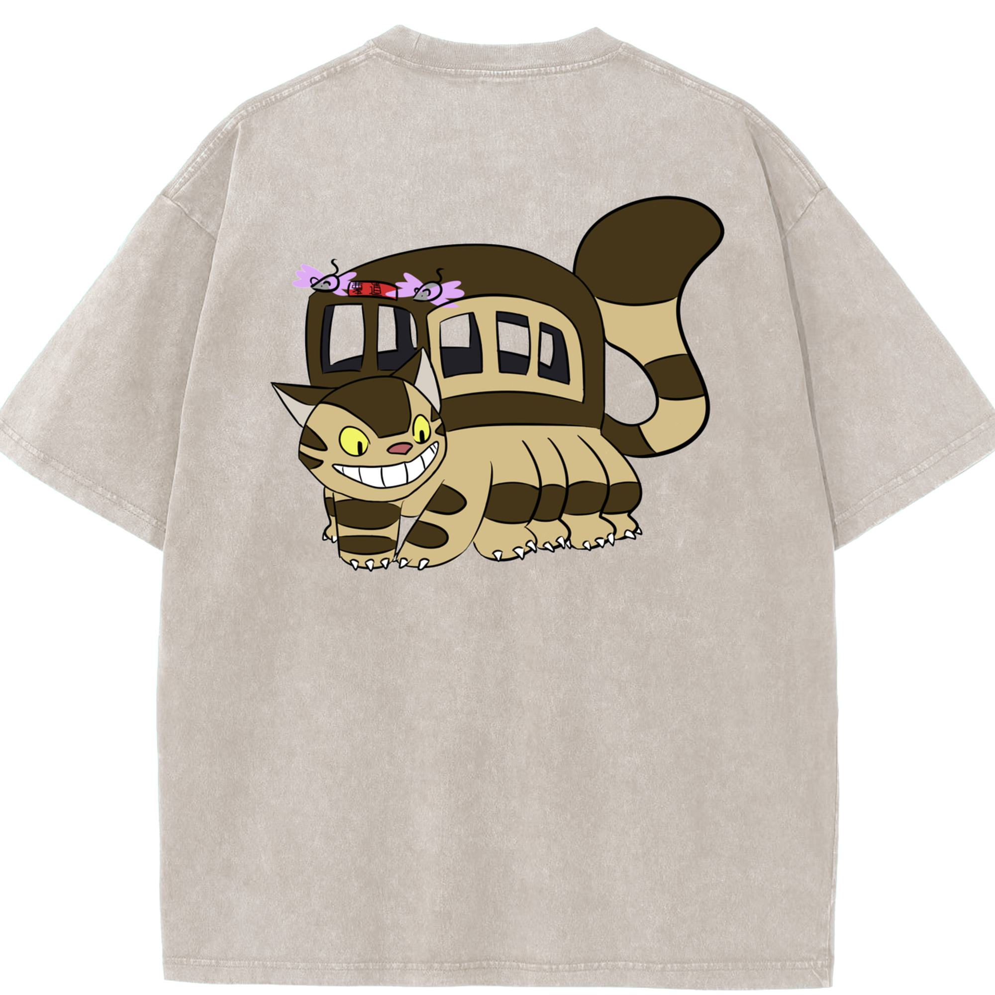 （画像用） となりのトトロ 草壁メイ 草壁サツキ My Neighbor Totoro Satsuki Kusakabe Mei Kusakabe 綿100% ヴィンテージ風 半袖Tシャツ（背面プリント）