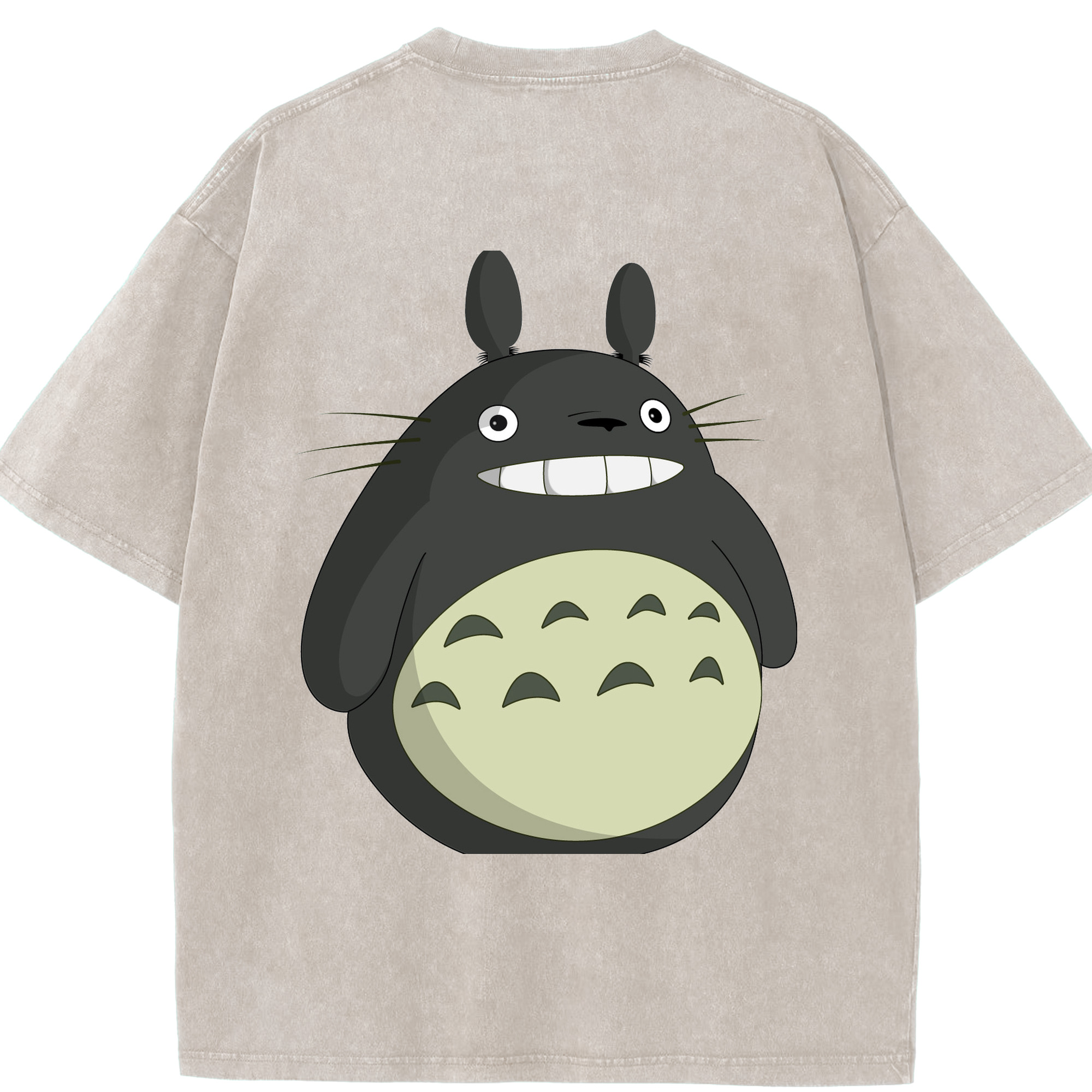 （画像用） となりのトトロ 草壁メイ 草壁サツキ My Neighbor Totoro Satsuki Kusakabe Mei Kusakabe 綿100% ヴィンテージ風 半袖Tシャツ（背面プリント）