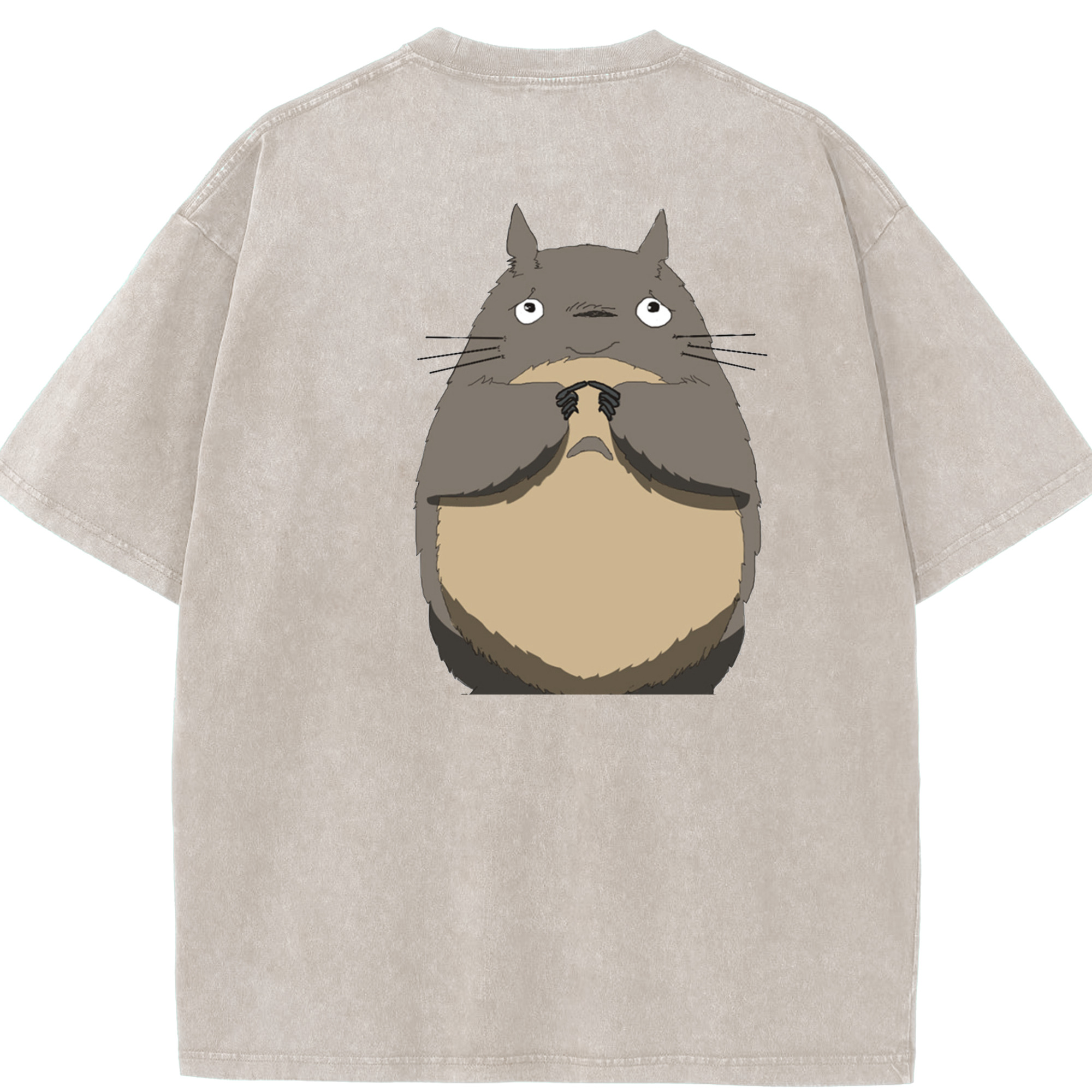 （画像用） となりのトトロ 草壁メイ 草壁サツキ My Neighbor Totoro Satsuki Kusakabe Mei Kusakabe 綿100% ヴィンテージ風 半袖Tシャツ（背面プリント）