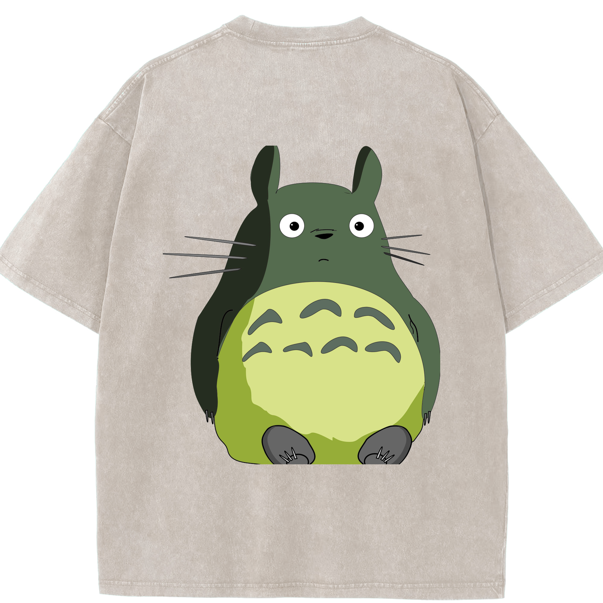 （画像用） となりのトトロ 草壁メイ 草壁サツキ My Neighbor Totoro Satsuki Kusakabe Mei Kusakabe 綿100% ヴィンテージ風 半袖Tシャツ（背面プリント）