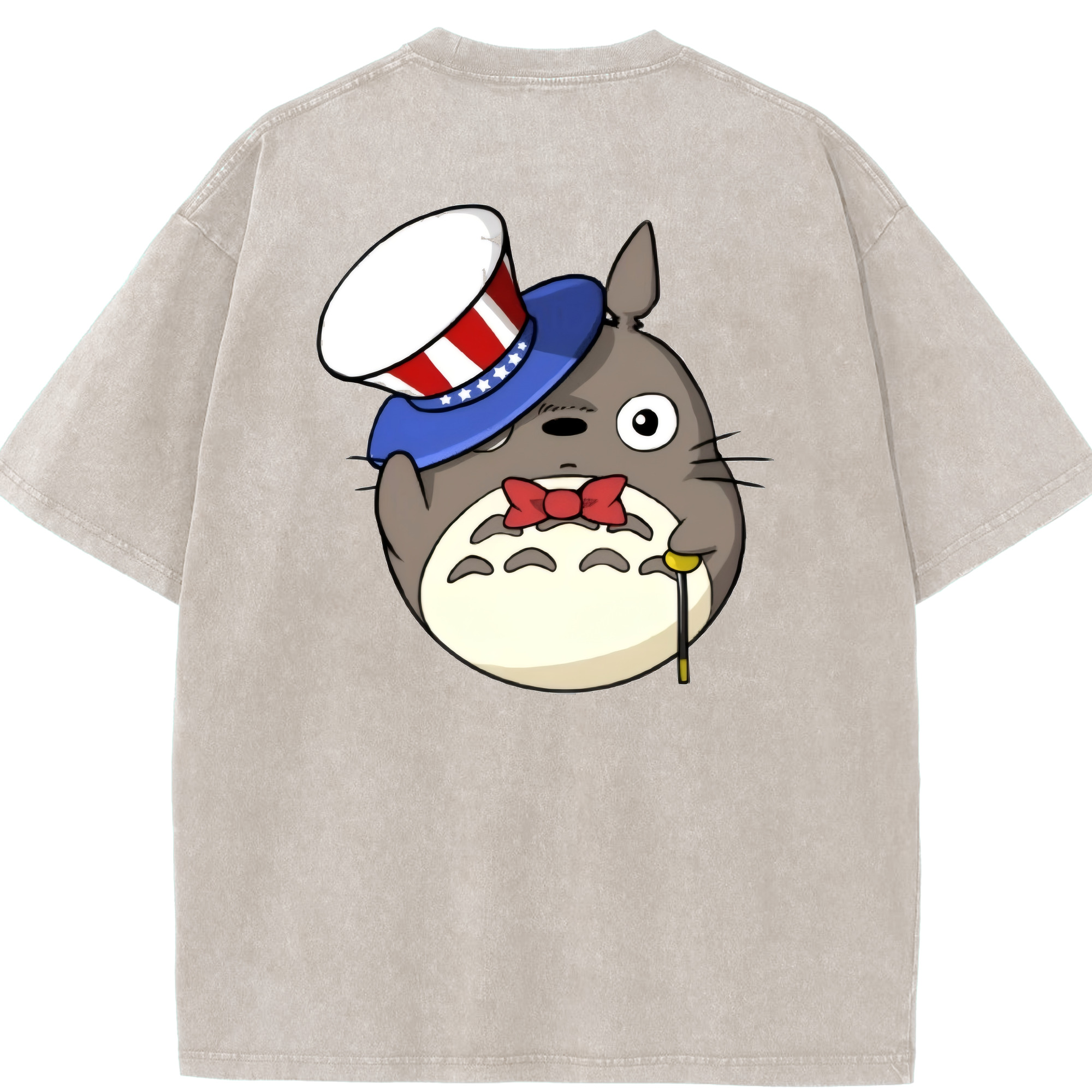 （画像用） となりのトトロ 草壁メイ 草壁サツキ My Neighbor Totoro Satsuki Kusakabe Mei Kusakabe 綿100% ヴィンテージ風 半袖Tシャツ（背面プリント）