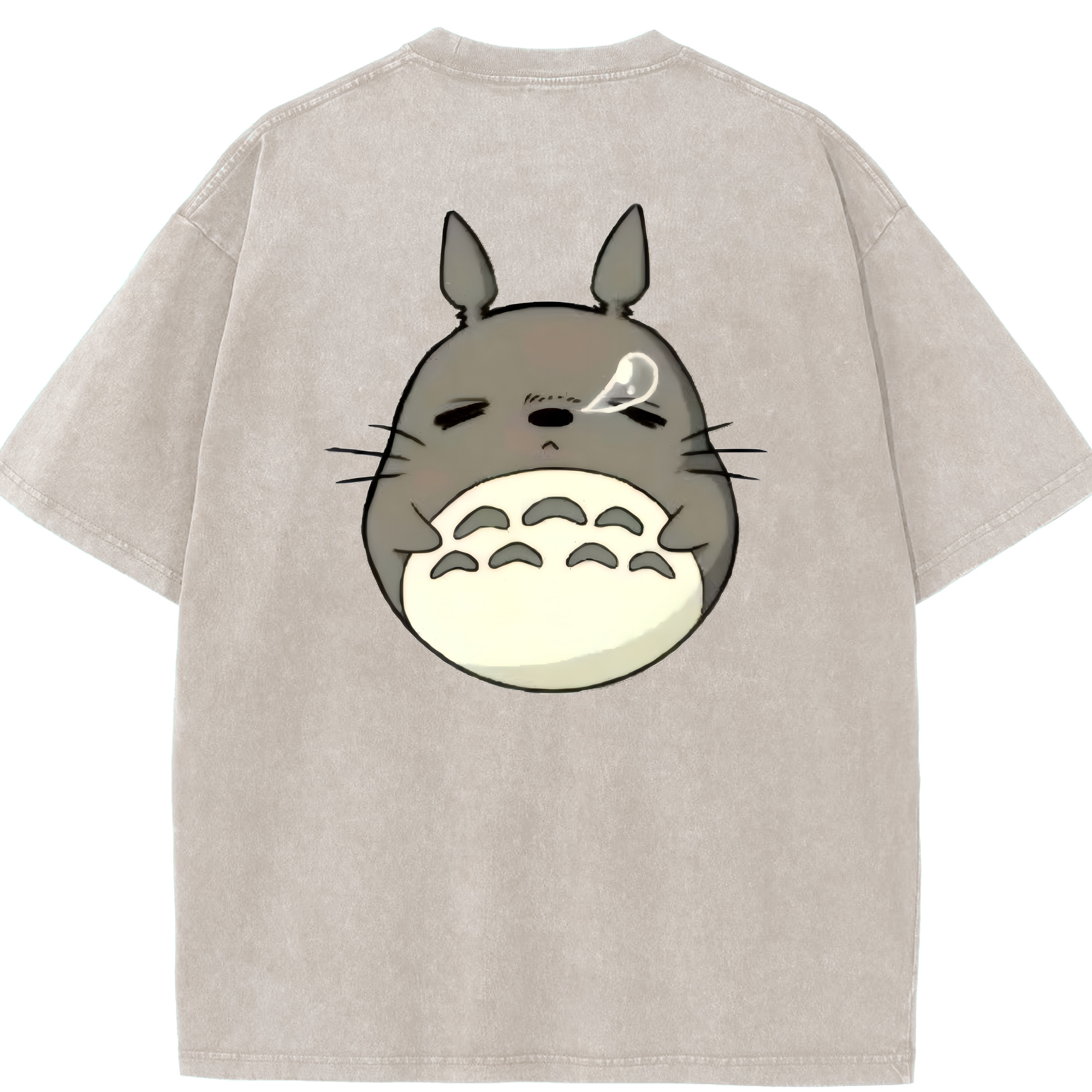 （画像用） となりのトトロ 草壁メイ 草壁サツキ My Neighbor Totoro Satsuki Kusakabe Mei Kusakabe 綿100% ヴィンテージ風 半袖Tシャツ（背面プリント）