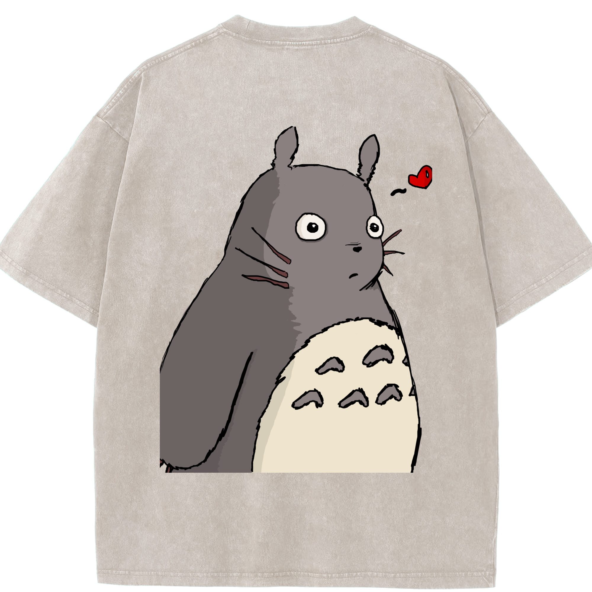 （画像用） となりのトトロ 草壁メイ 草壁サツキ My Neighbor Totoro Satsuki Kusakabe Mei Kusakabe 綿100% ヴィンテージ風 半袖Tシャツ（背面プリント）