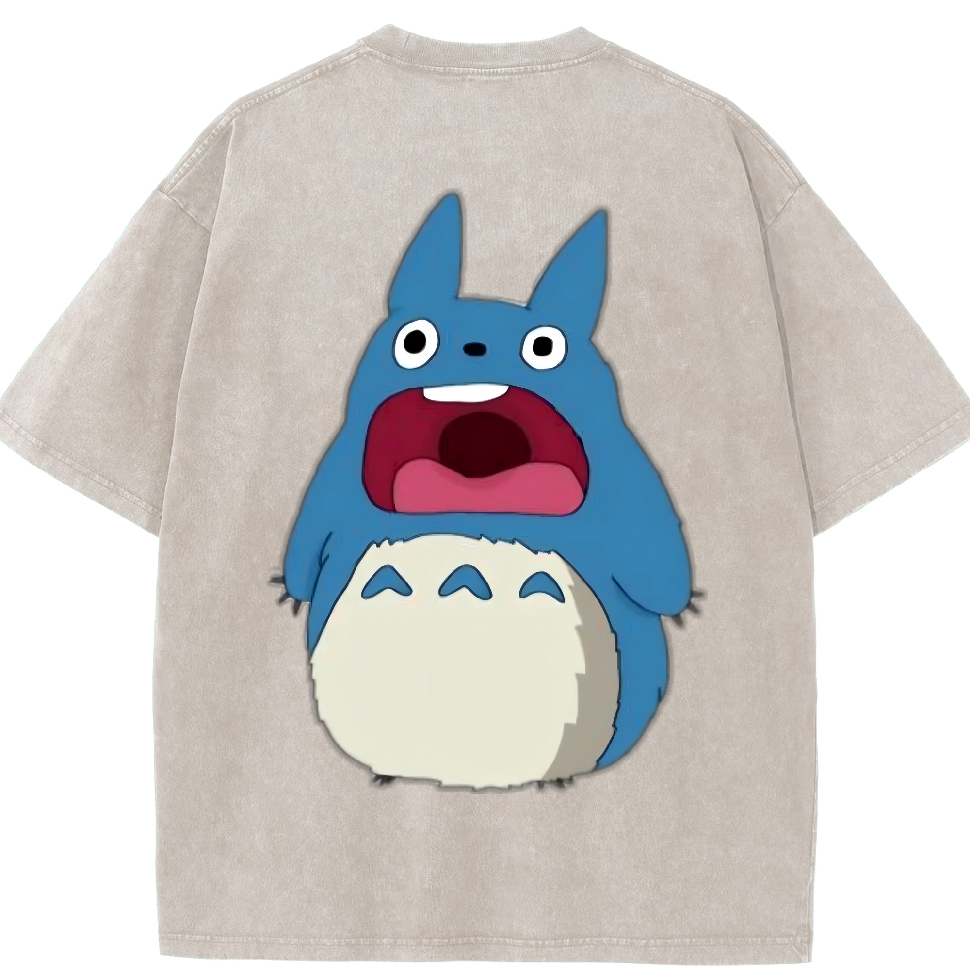 （画像用） となりのトトロ 草壁メイ 草壁サツキ My Neighbor Totoro Satsuki Kusakabe Mei Kusakabe 綿100% ヴィンテージ風 半袖Tシャツ（背面プリント）