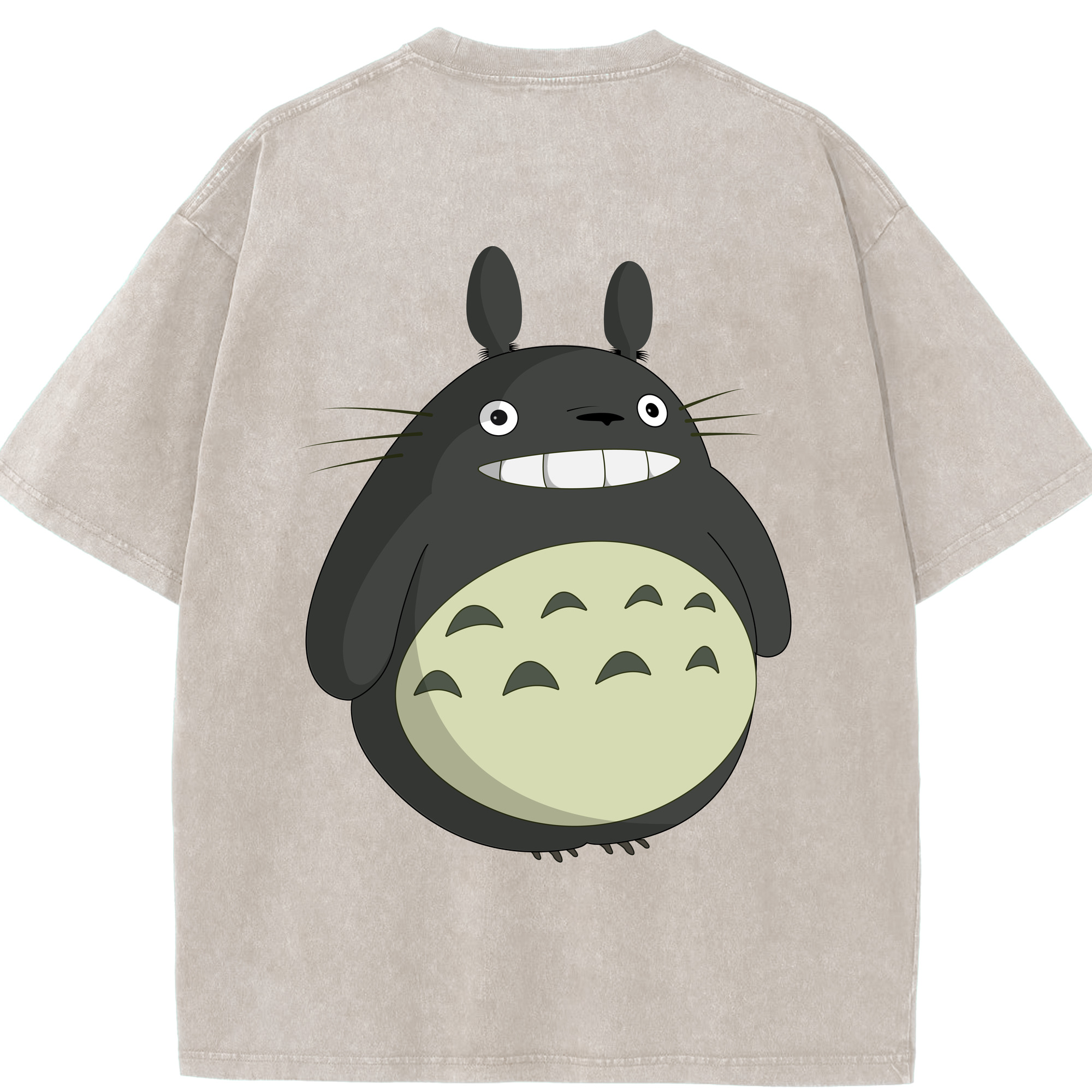 （画像用） となりのトトロ 草壁メイ 草壁サツキ My Neighbor Totoro Satsuki Kusakabe Mei Kusakabe 綿100% ヴィンテージ風 半袖Tシャツ（背面プリント）