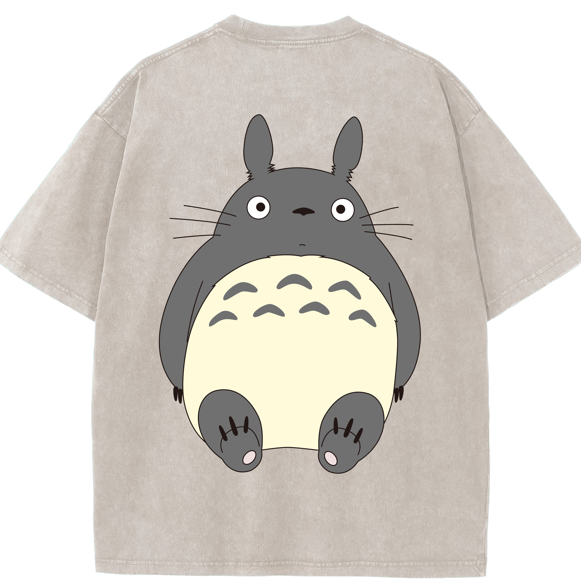 （画像用） となりのトトロ 草壁メイ 草壁サツキ My Neighbor Totoro Satsuki Kusakabe Mei Kusakabe 綿100% ヴィンテージ風 半袖Tシャツ（背面プリント）