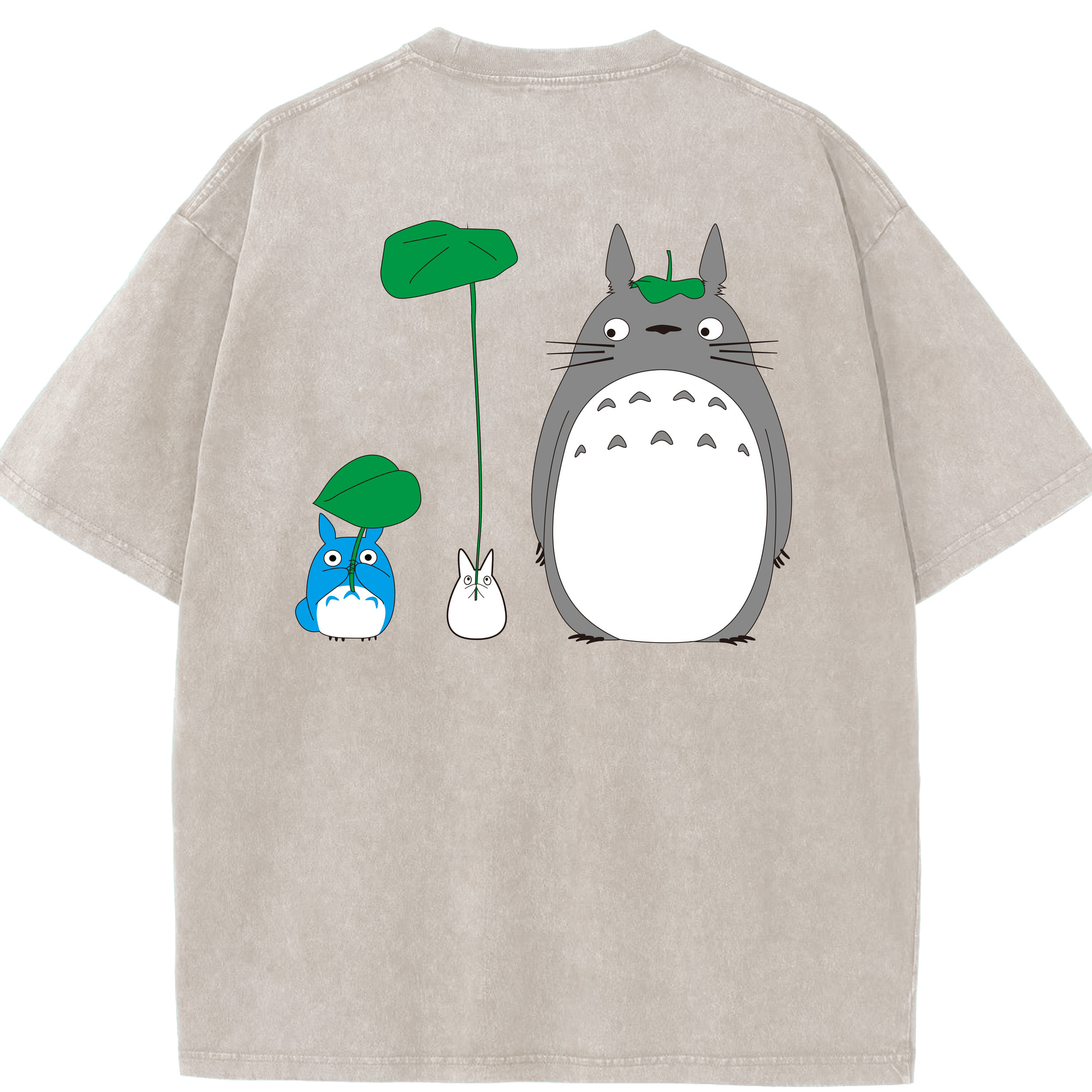 （画像用） となりのトトロ 草壁メイ 草壁サツキ My Neighbor Totoro Satsuki Kusakabe Mei Kusakabe 綿100% ヴィンテージ風 半袖Tシャツ（背面プリント）