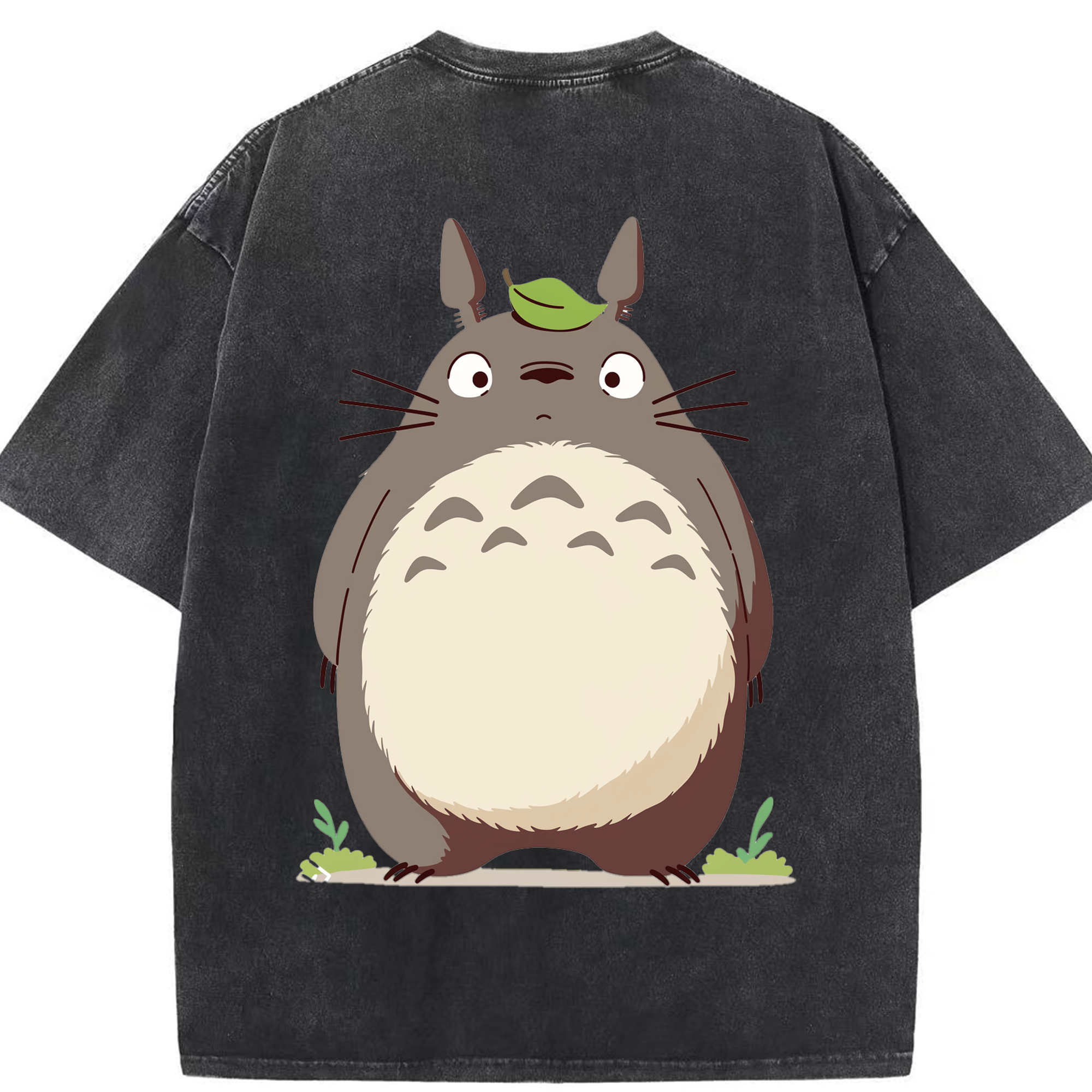 （画像用） となりのトトロ 草壁メイ 草壁サツキ My Neighbor Totoro Satsuki Kusakabe Mei Kusakabe 綿100% ヴィンテージ風 半袖Tシャツ（背面プリント）