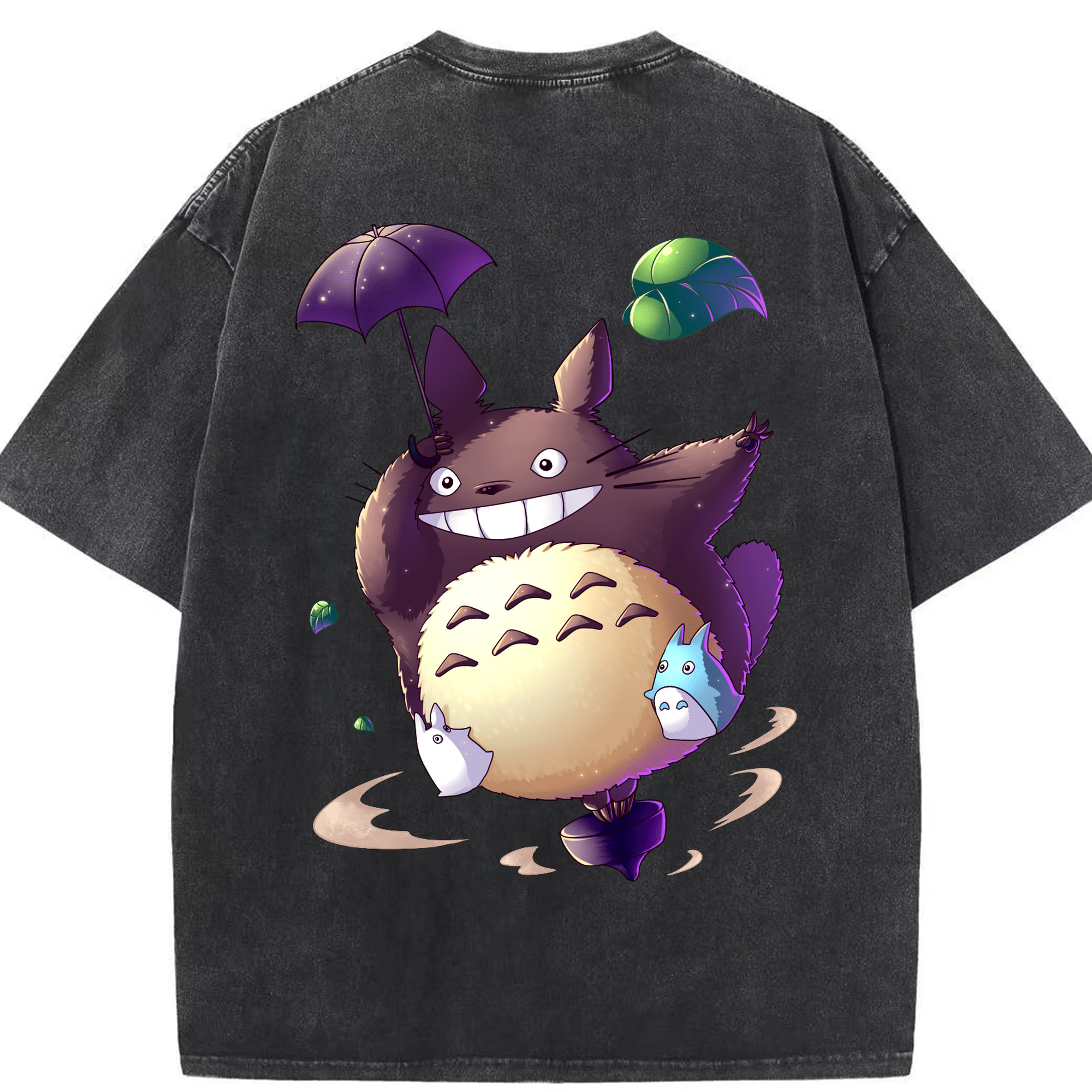 （画像用） となりのトトロ 草壁メイ 草壁サツキ My Neighbor Totoro Satsuki Kusakabe Mei Kusakabe 綿100% ヴィンテージ風 半袖Tシャツ（背面プリント）
