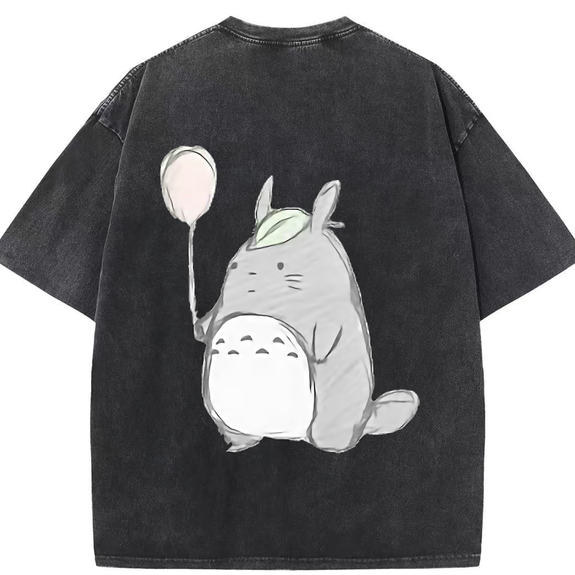 （画像用） となりのトトロ 草壁メイ 草壁サツキ My Neighbor Totoro Satsuki Kusakabe Mei Kusakabe 綿100% ヴィンテージ風 半袖Tシャツ（背面プリント）
