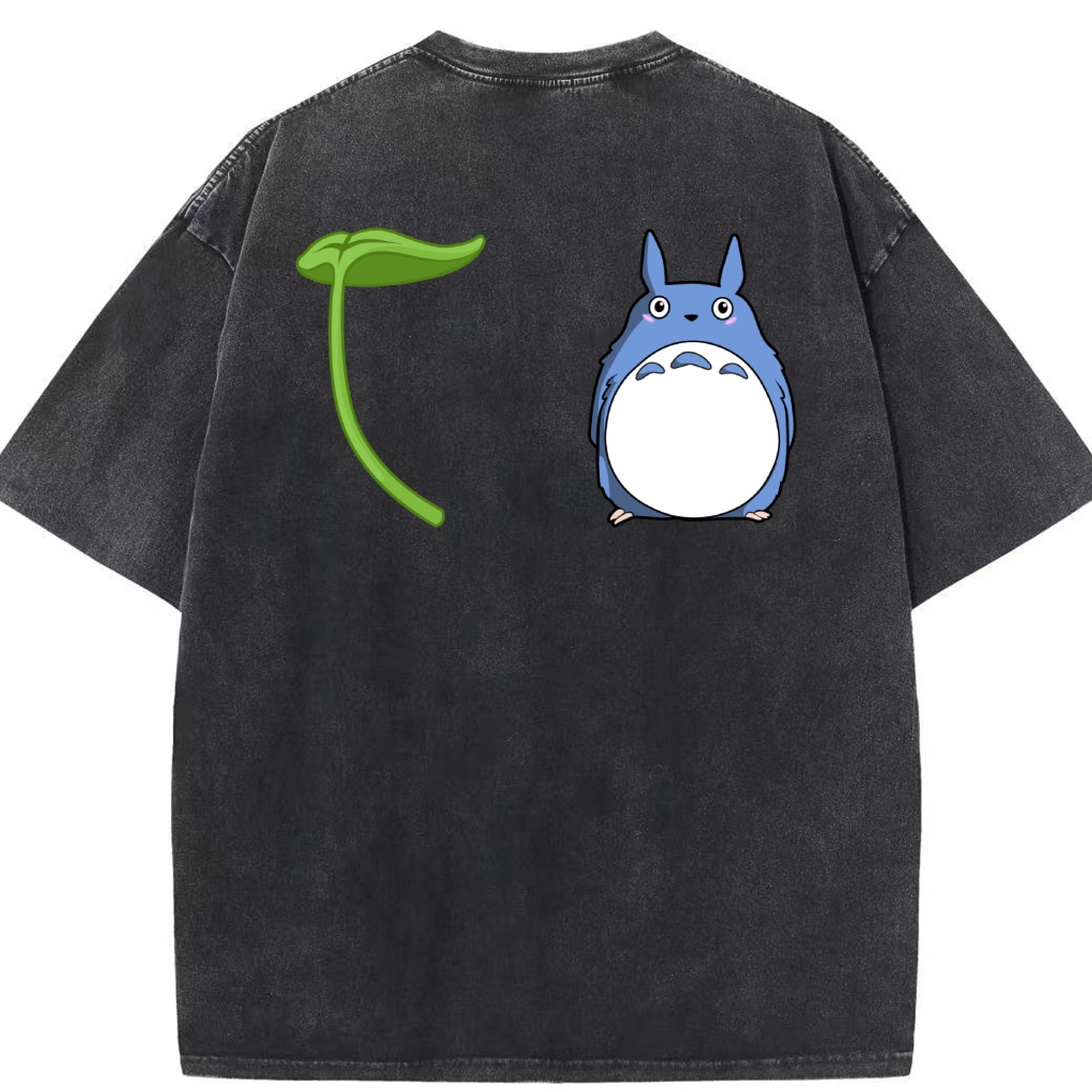（画像用） となりのトトロ 草壁メイ 草壁サツキ My Neighbor Totoro Satsuki Kusakabe Mei Kusakabe 綿100% ヴィンテージ風 半袖Tシャツ（背面プリント）