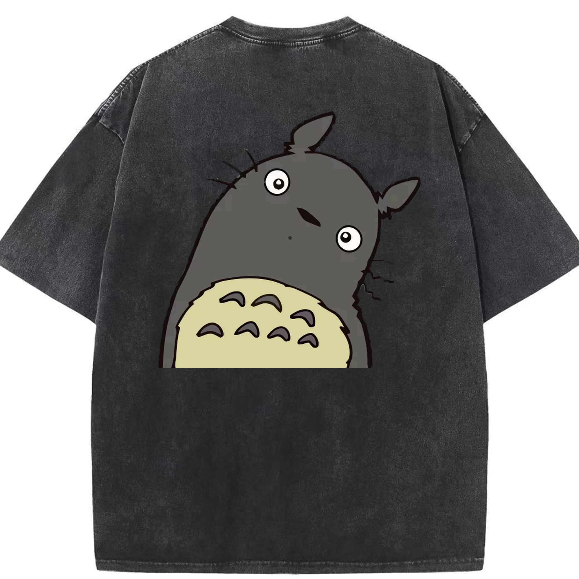 （画像用） となりのトトロ 草壁メイ 草壁サツキ My Neighbor Totoro Satsuki Kusakabe Mei Kusakabe 綿100% ヴィンテージ風 半袖Tシャツ（背面プリント）