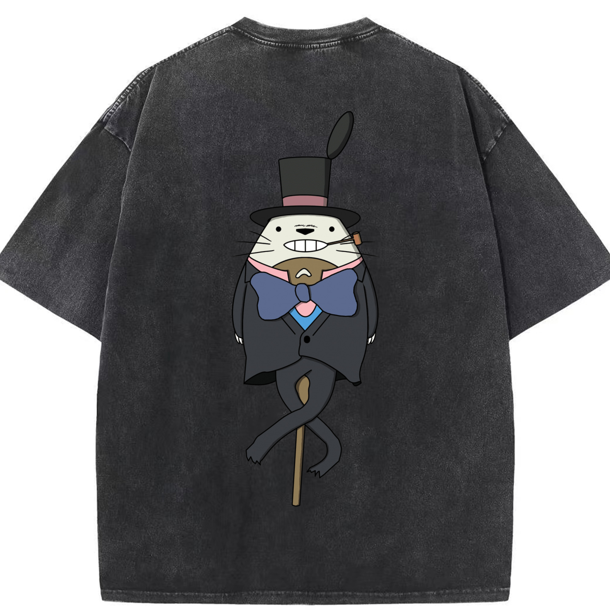 （画像用） となりのトトロ 草壁メイ 草壁サツキ My Neighbor Totoro Satsuki Kusakabe Mei Kusakabe 綿100% ヴィンテージ風 半袖Tシャツ（背面プリント）