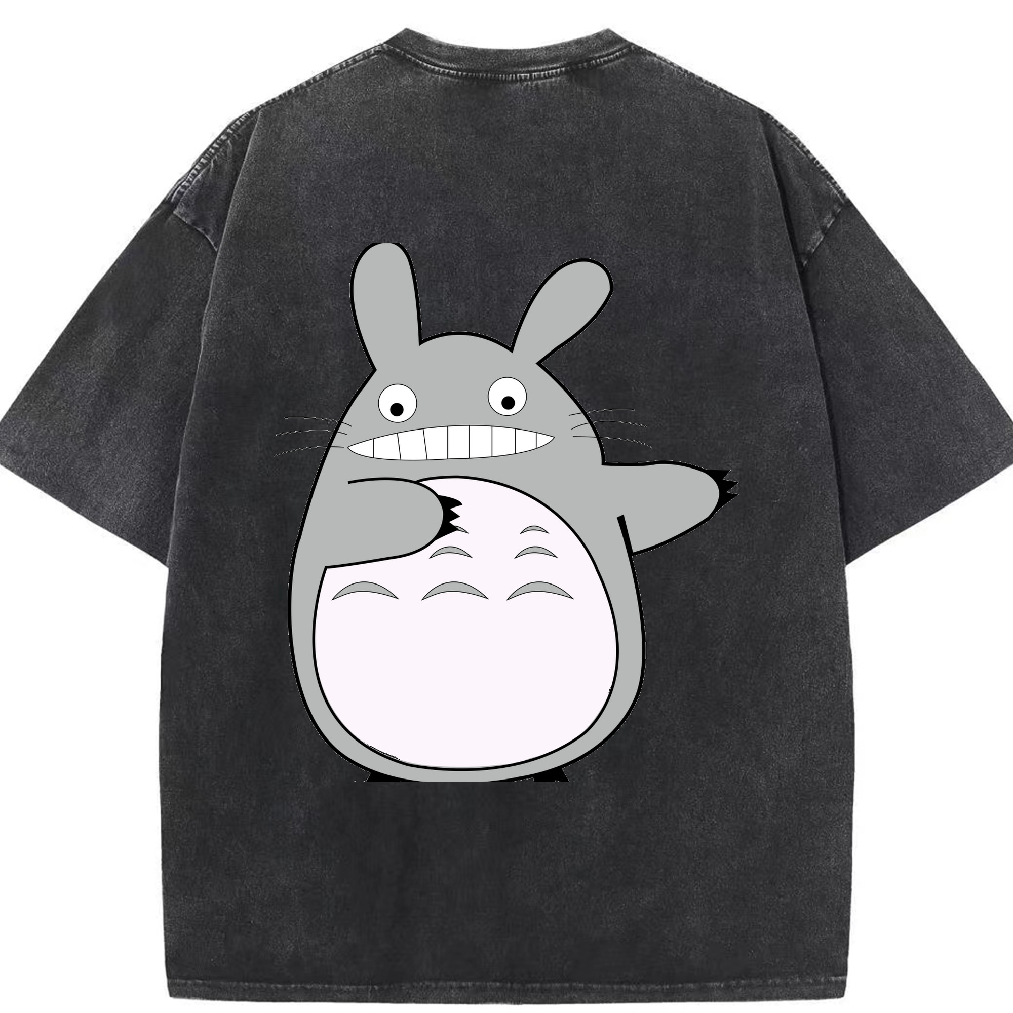 （画像用） となりのトトロ 草壁メイ 草壁サツキ My Neighbor Totoro Satsuki Kusakabe Mei Kusakabe 綿100% ヴィンテージ風 半袖Tシャツ（背面プリント）