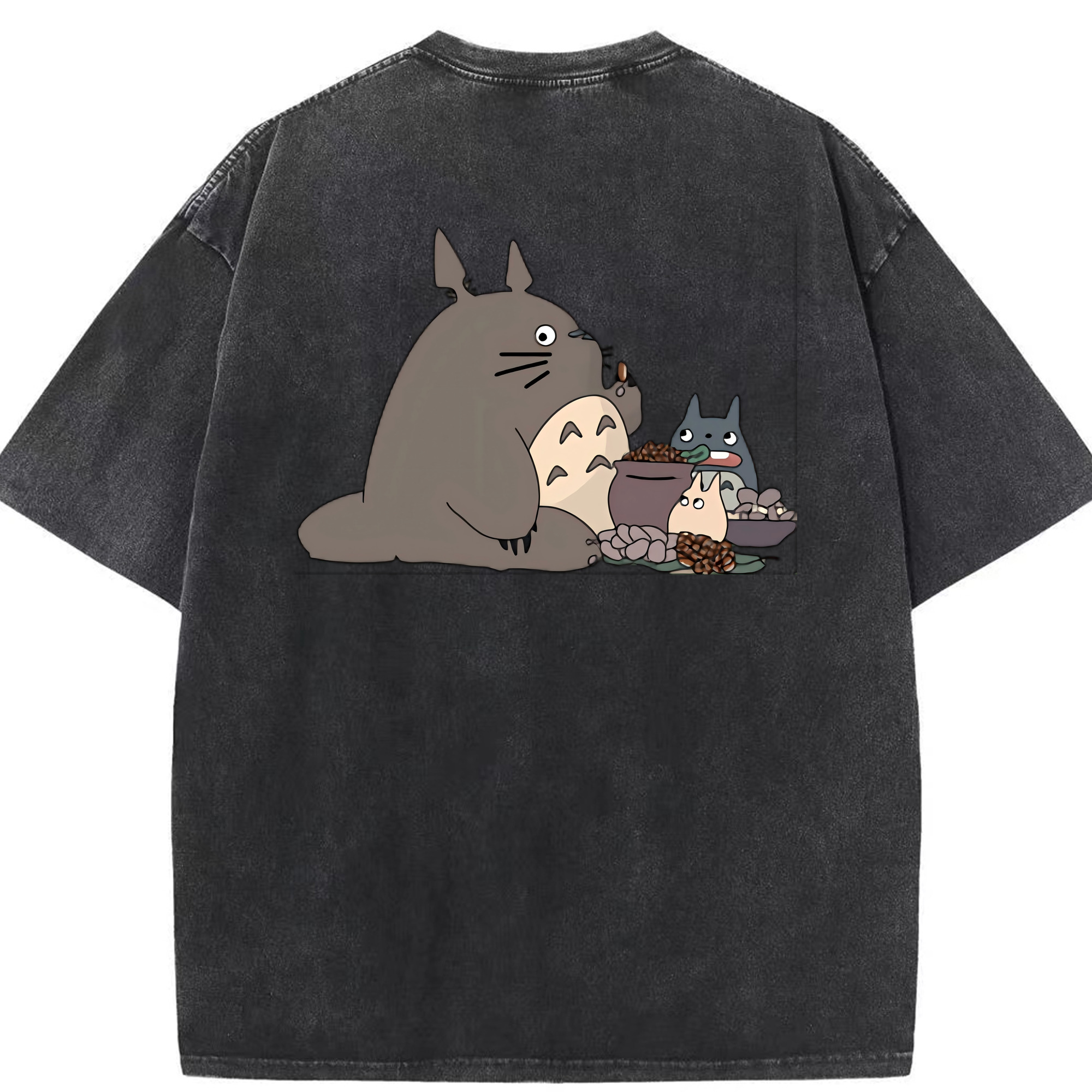 （画像用） となりのトトロ 草壁メイ 草壁サツキ My Neighbor Totoro Satsuki Kusakabe Mei Kusakabe 綿100% ヴィンテージ風 半袖Tシャツ（背面プリント）