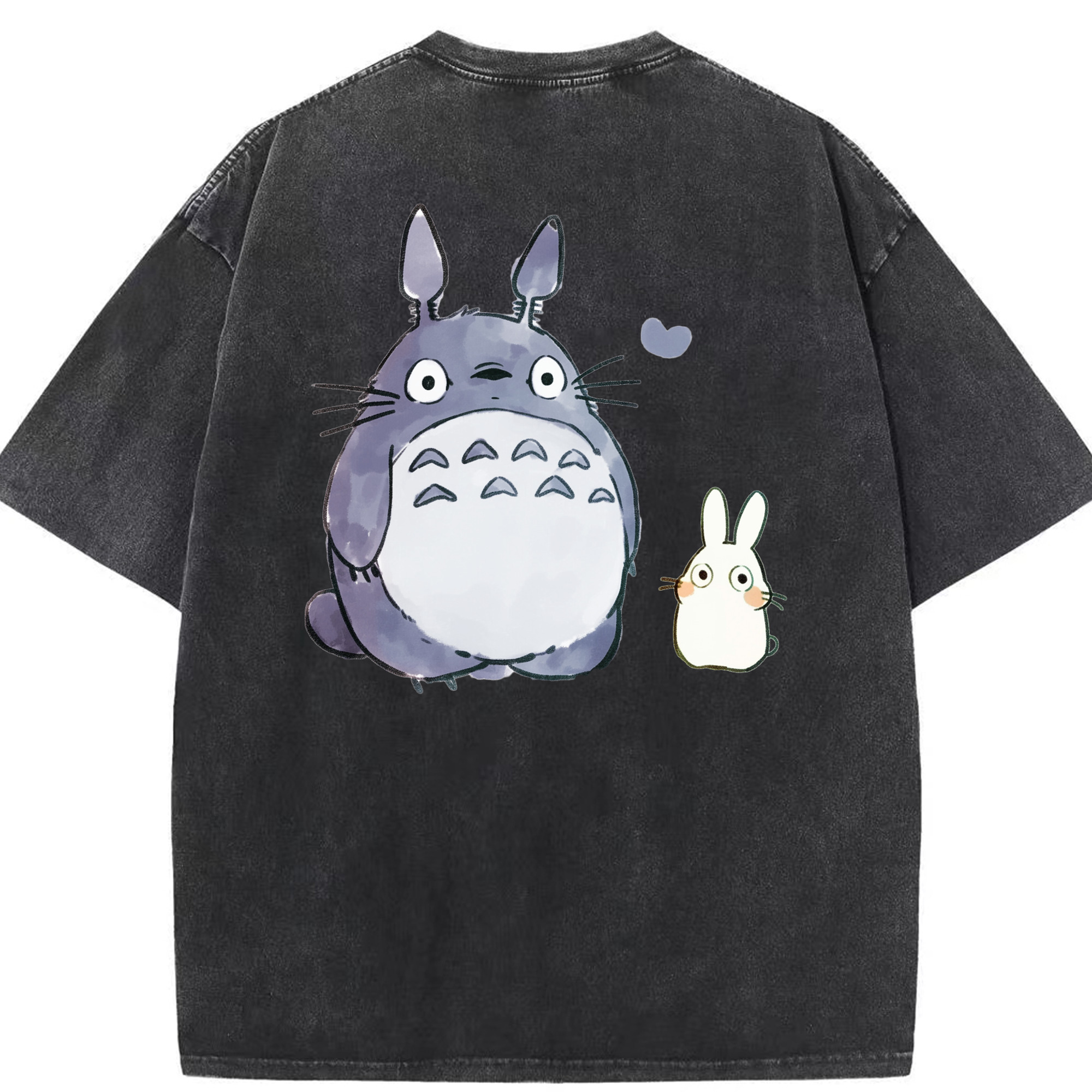 （画像用） となりのトトロ 草壁メイ 草壁サツキ My Neighbor Totoro Satsuki Kusakabe Mei Kusakabe 綿100% ヴィンテージ風 半袖Tシャツ（背面プリント）