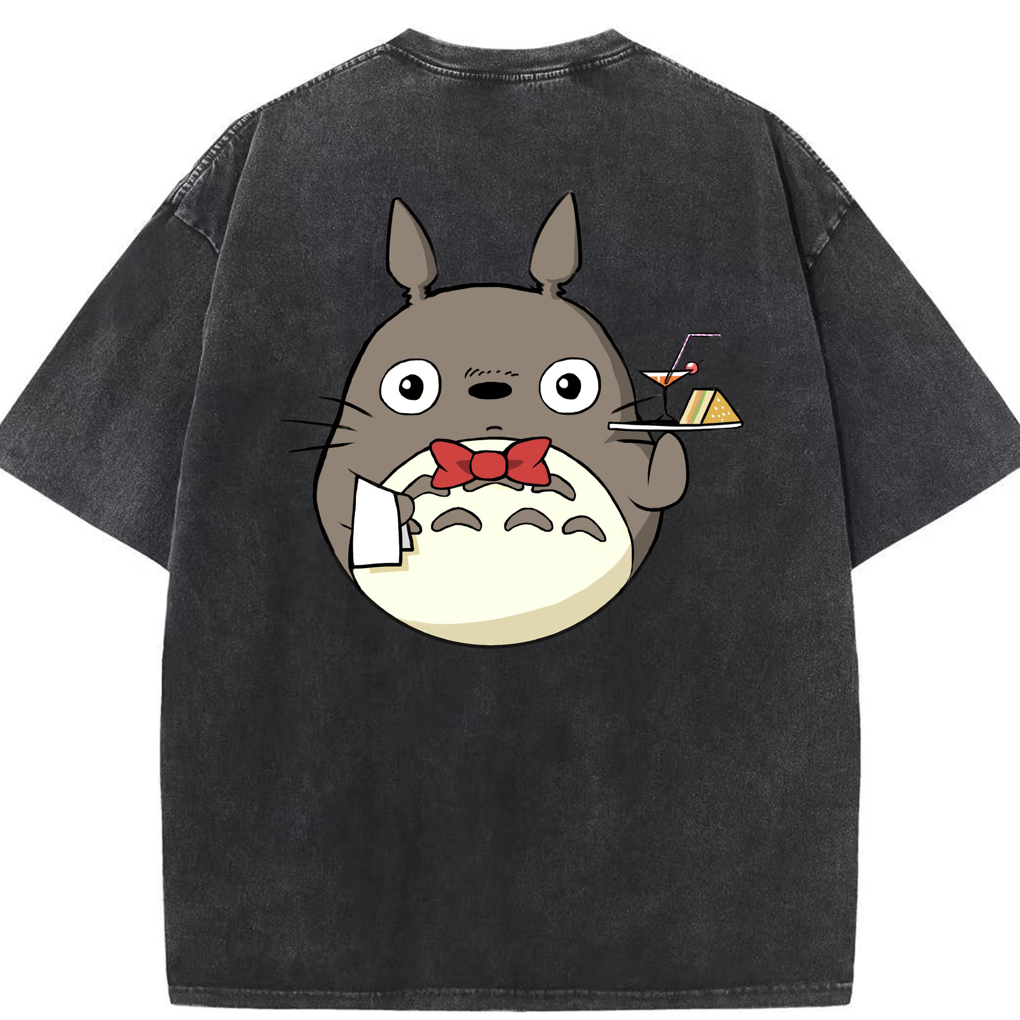 （画像用） となりのトトロ 草壁メイ 草壁サツキ My Neighbor Totoro Satsuki Kusakabe Mei Kusakabe 綿100% ヴィンテージ風 半袖Tシャツ（背面プリント）