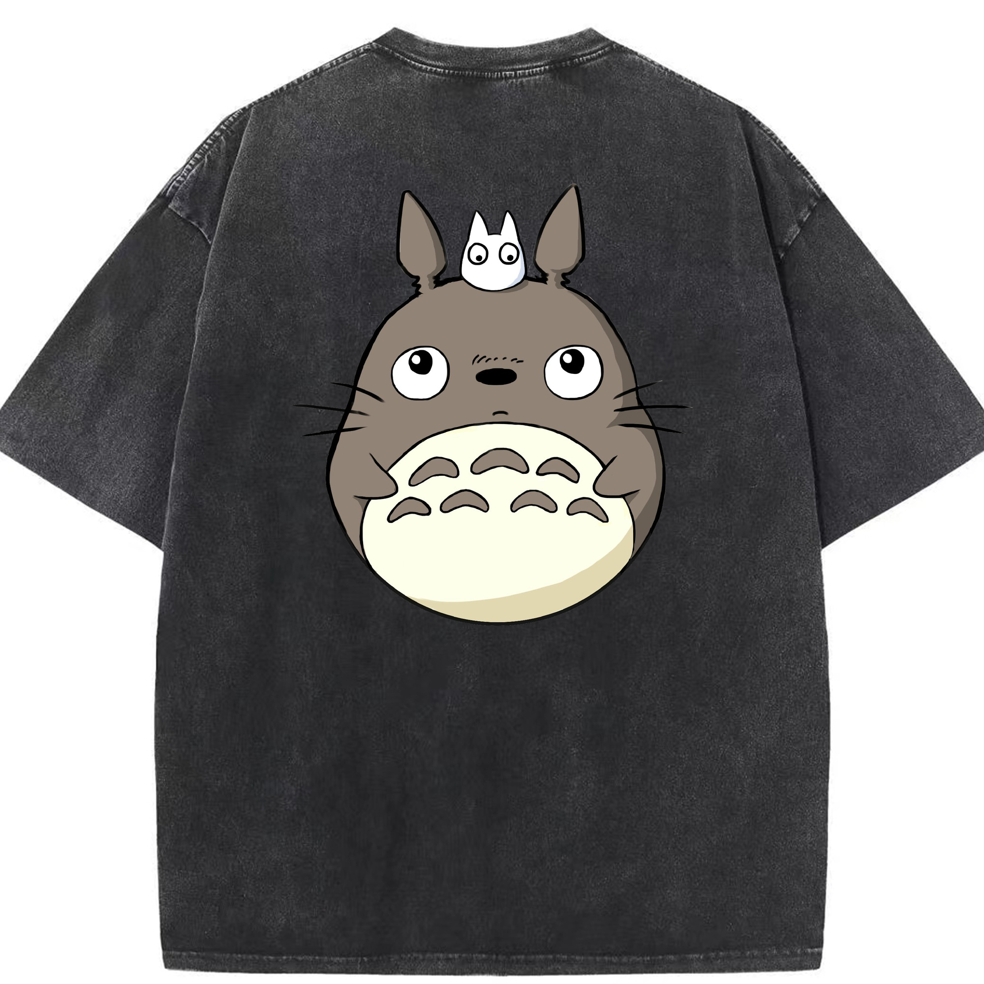 （画像用） となりのトトロ 草壁メイ 草壁サツキ My Neighbor Totoro Satsuki Kusakabe Mei Kusakabe 綿100% ヴィンテージ風 半袖Tシャツ（背面プリント）
