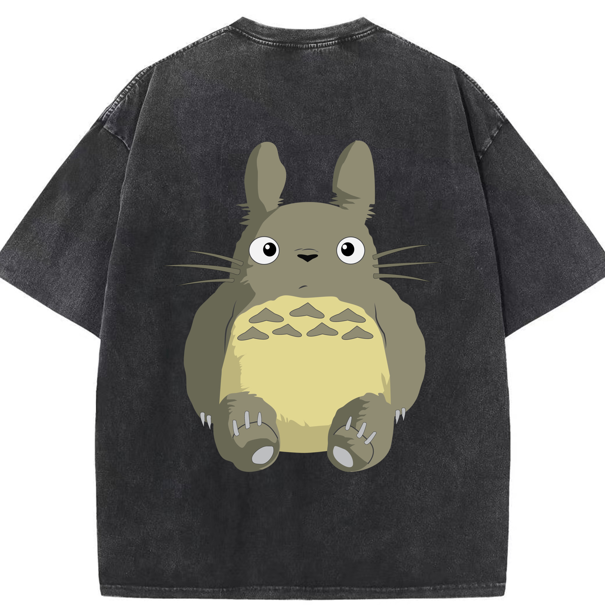（画像用） となりのトトロ 草壁メイ 草壁サツキ My Neighbor Totoro Satsuki Kusakabe Mei Kusakabe 綿100% ヴィンテージ風 半袖Tシャツ（背面プリント）